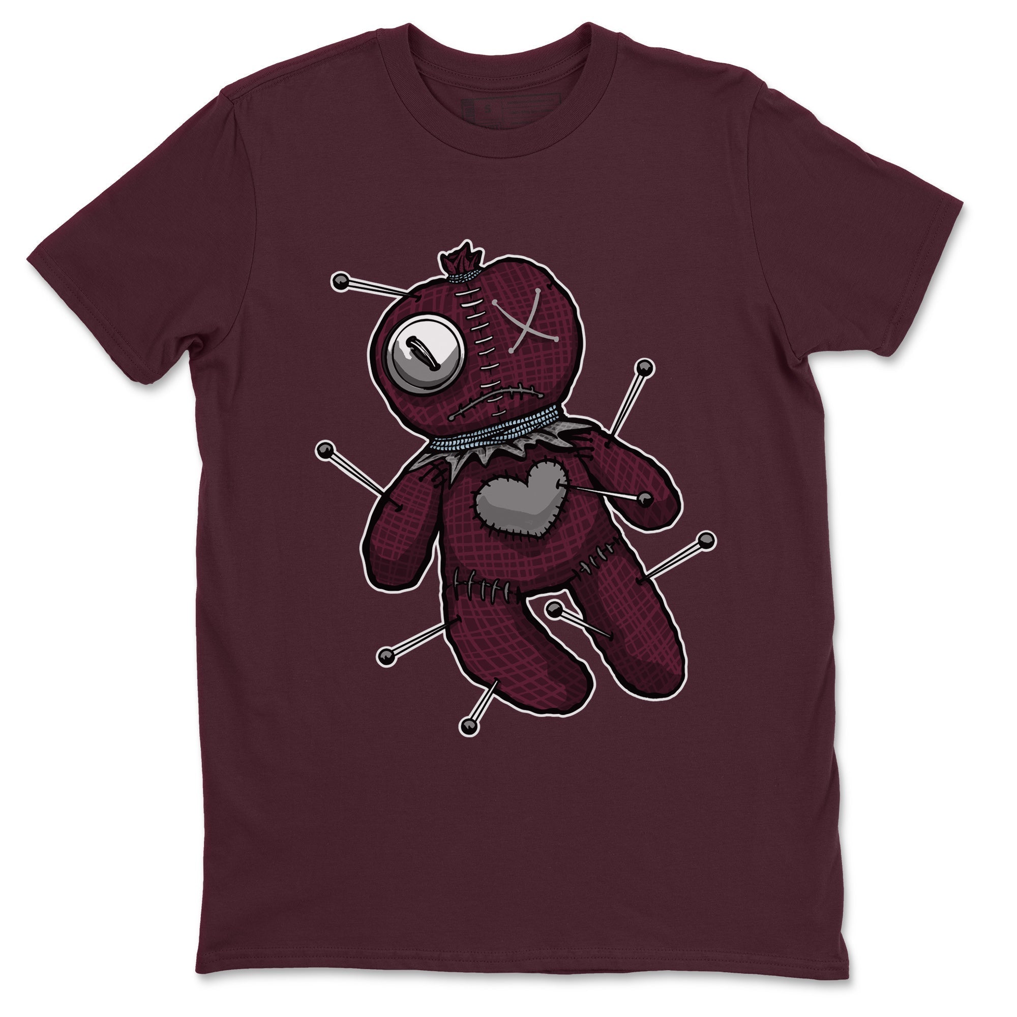 Linen Voodoo Doll Unisex Tops - Air Jordan 5 Burgundy