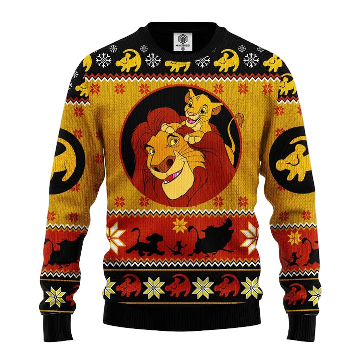 Lion King Simba Ugly Christmas Sweater Amazing Gift Idea Thanksgiving Gift ? L581 ? Usalast