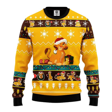 Lion King Simba Ugly Christmas Sweater Yellow 1 Amazing Gift Idea Thanksgiving Gift ? Usalast