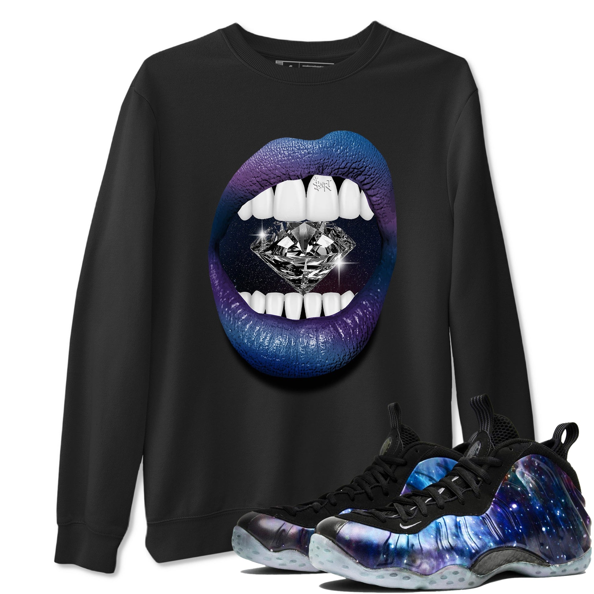 Lips Diamond Sneaker Tees - Air Foamposite One Galaxy