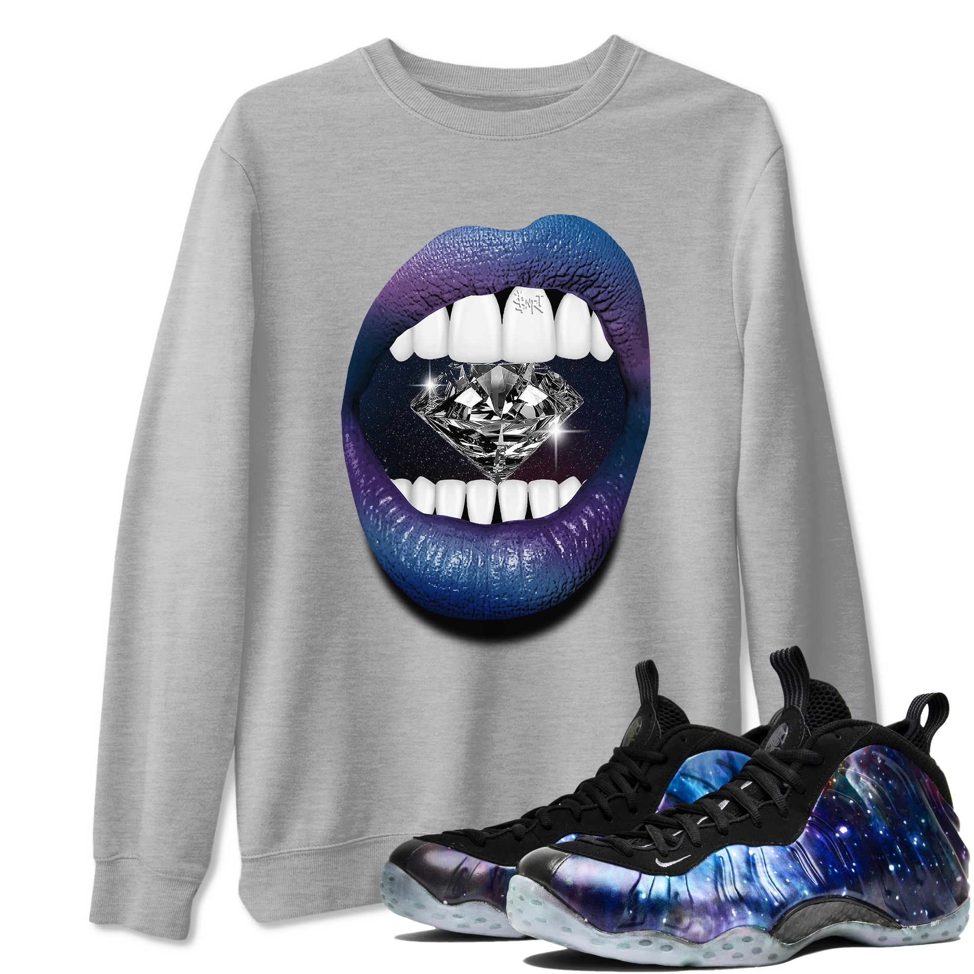 Lips Diamond Sneaker Tees - Air Foamposite One Galaxy