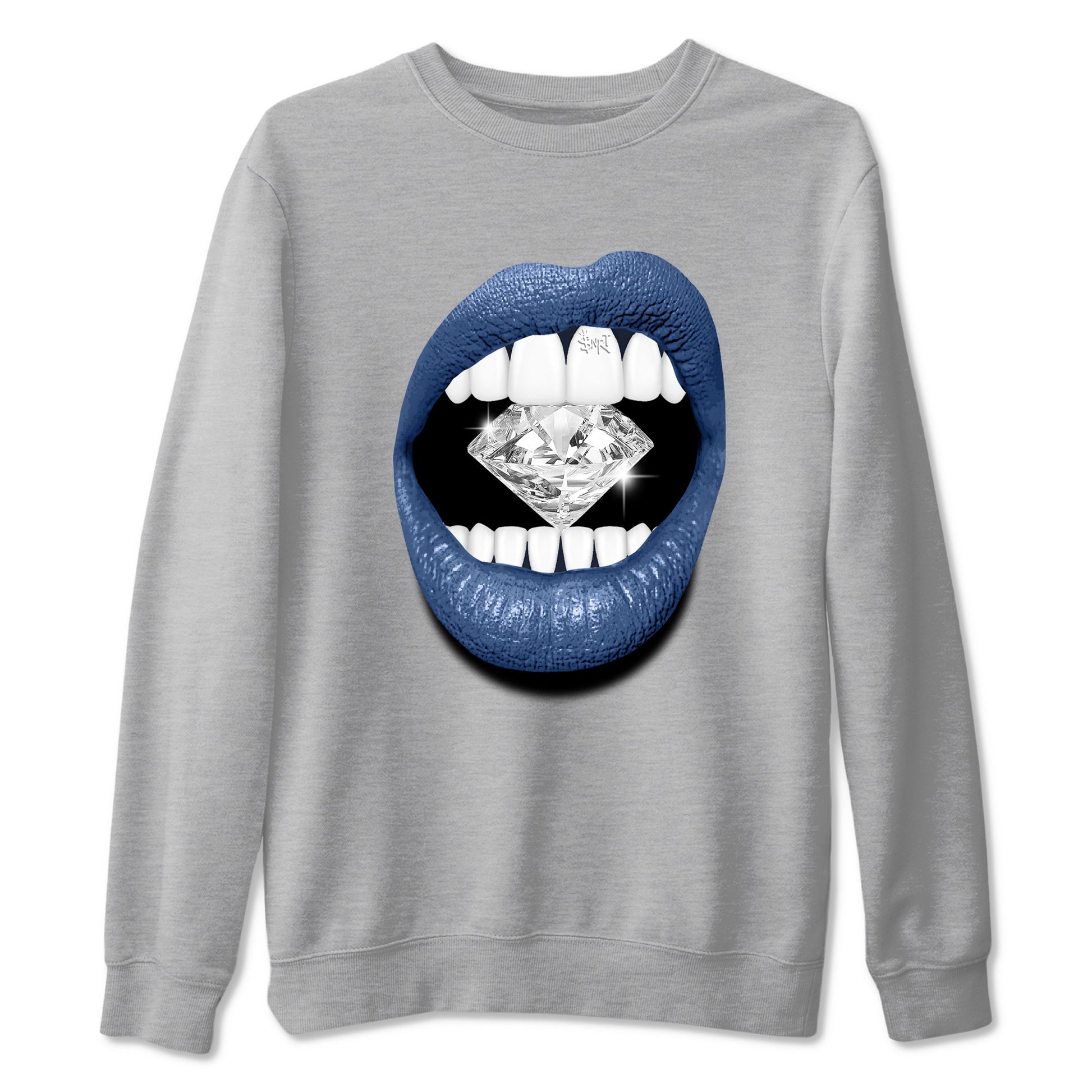 Lips Diamond Sneaker Tees - Air Jordan 11 Diffused Blue