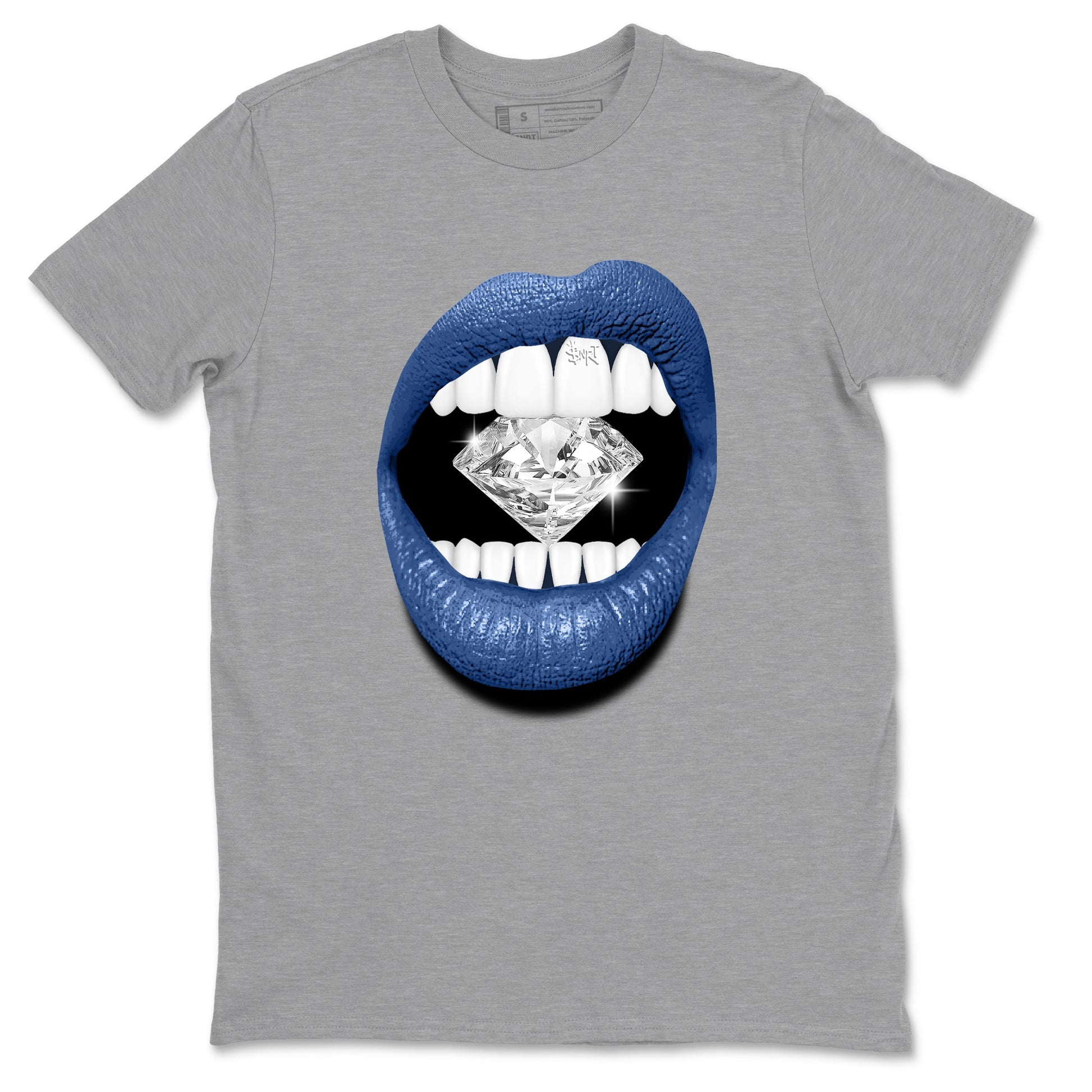 Lips Diamond Sneaker Tees - Air Jordan 11 Diffused Blue