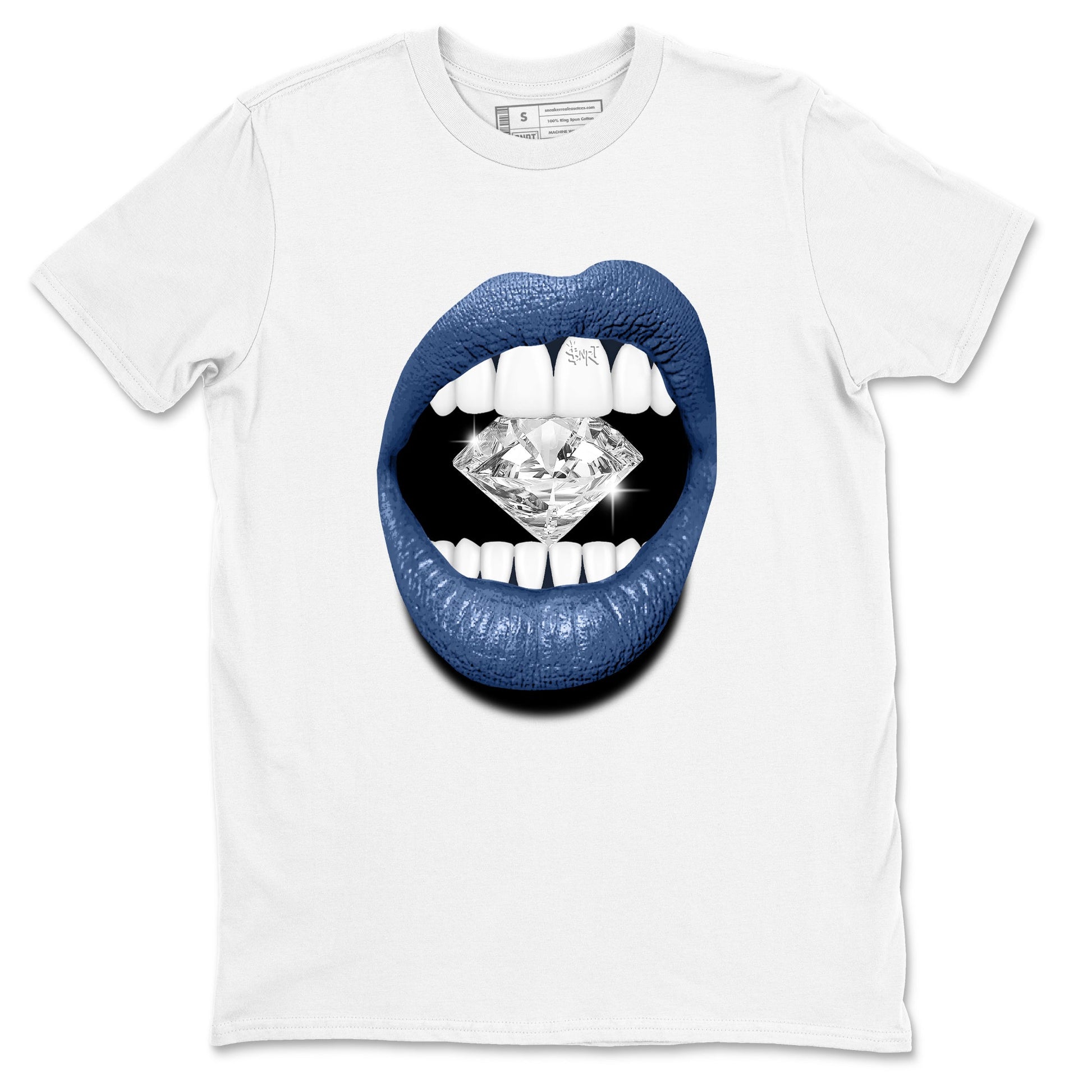 Lips Diamond Sneaker Tees - Air Jordan 11 Diffused Blue