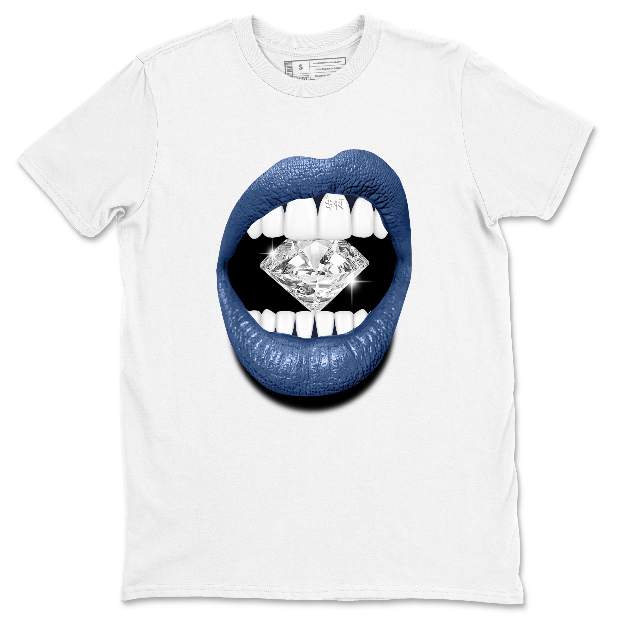 Lips Diamond Sneaker Tees - Air Jordan 11 Diffused Blue
