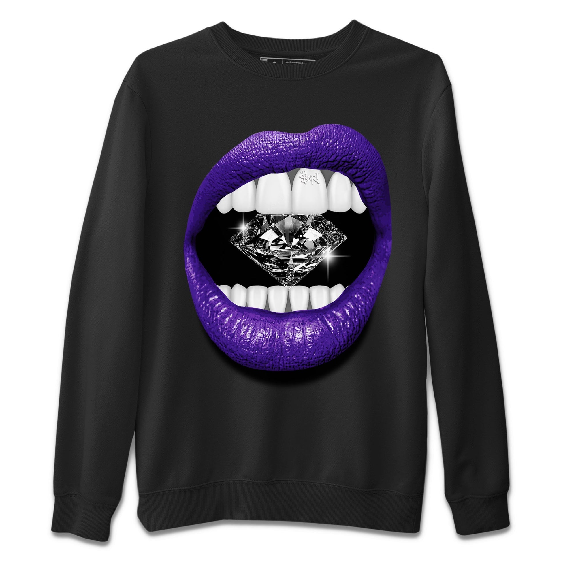 Lips Diamond Unisex Tops - Air Jordan 12 Field Purple