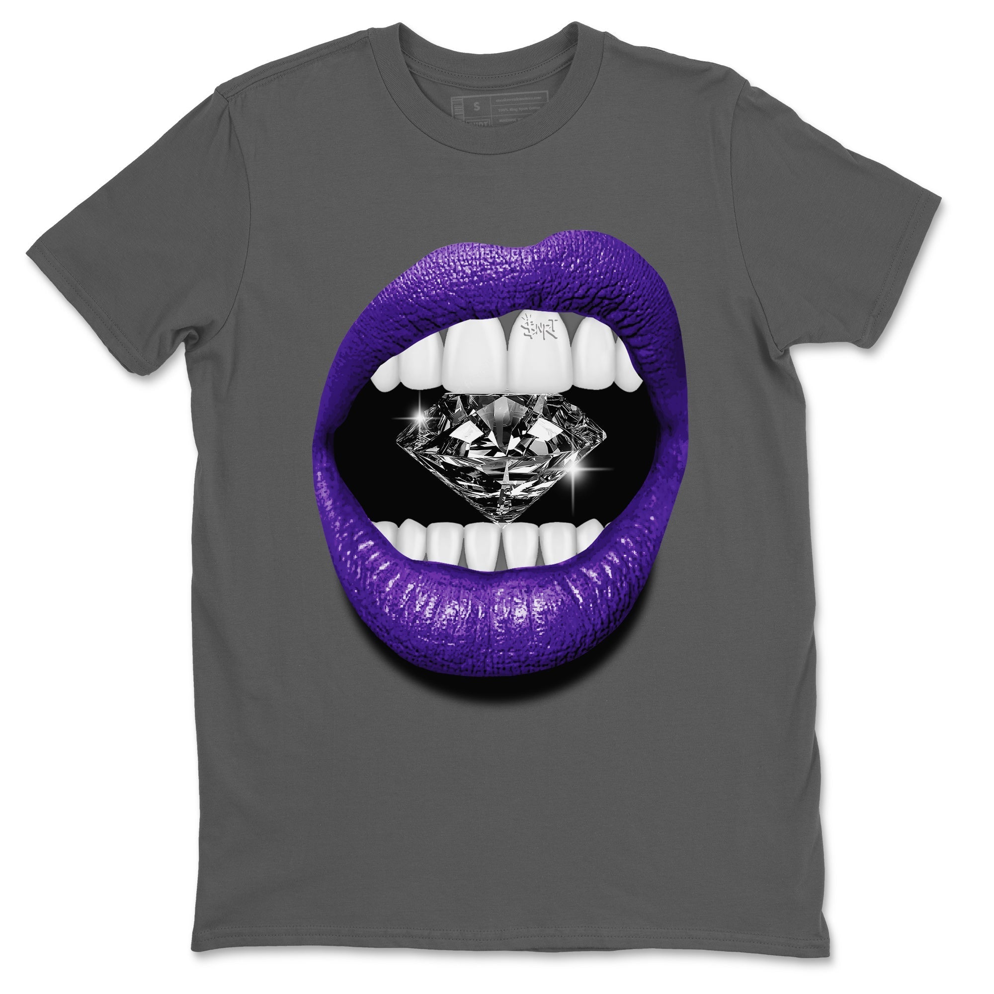 Lips Diamond Unisex Tops - Air Jordan 12 Field Purple