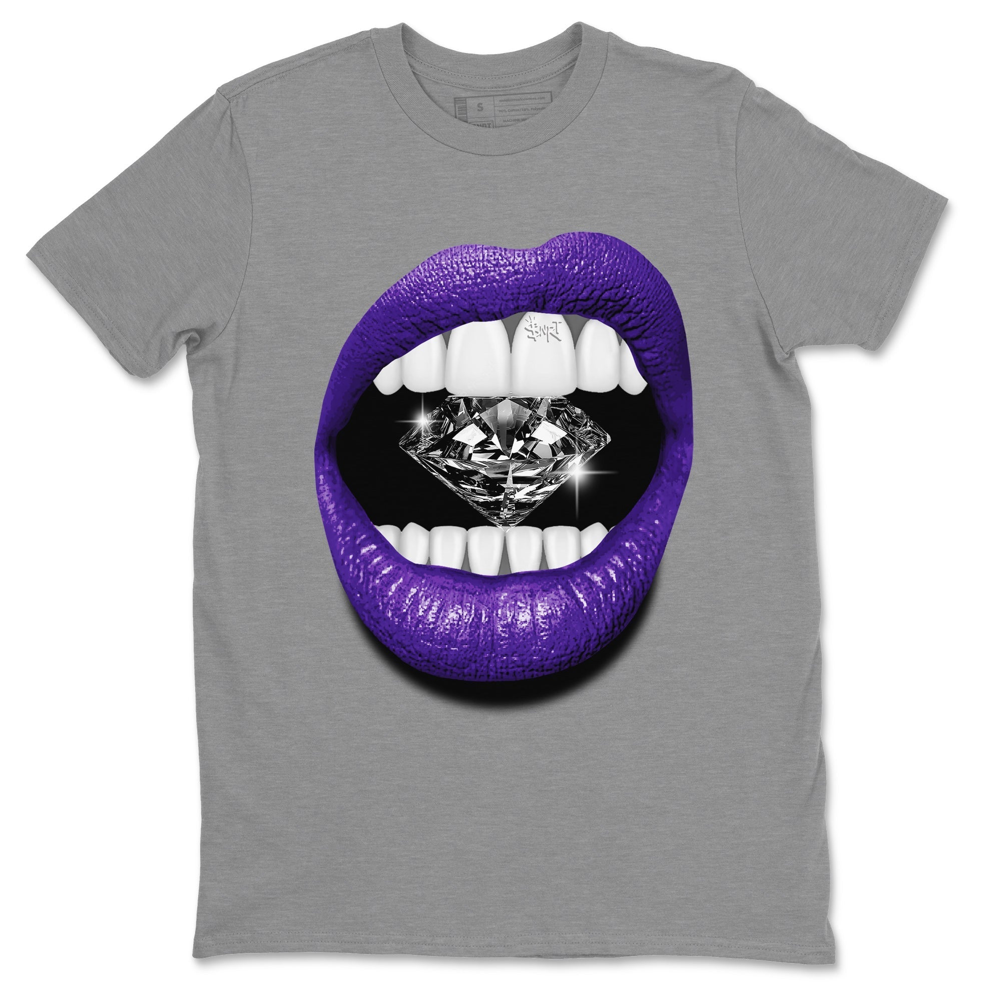 Lips Diamond Unisex Tops - Air Jordan 12 Field Purple