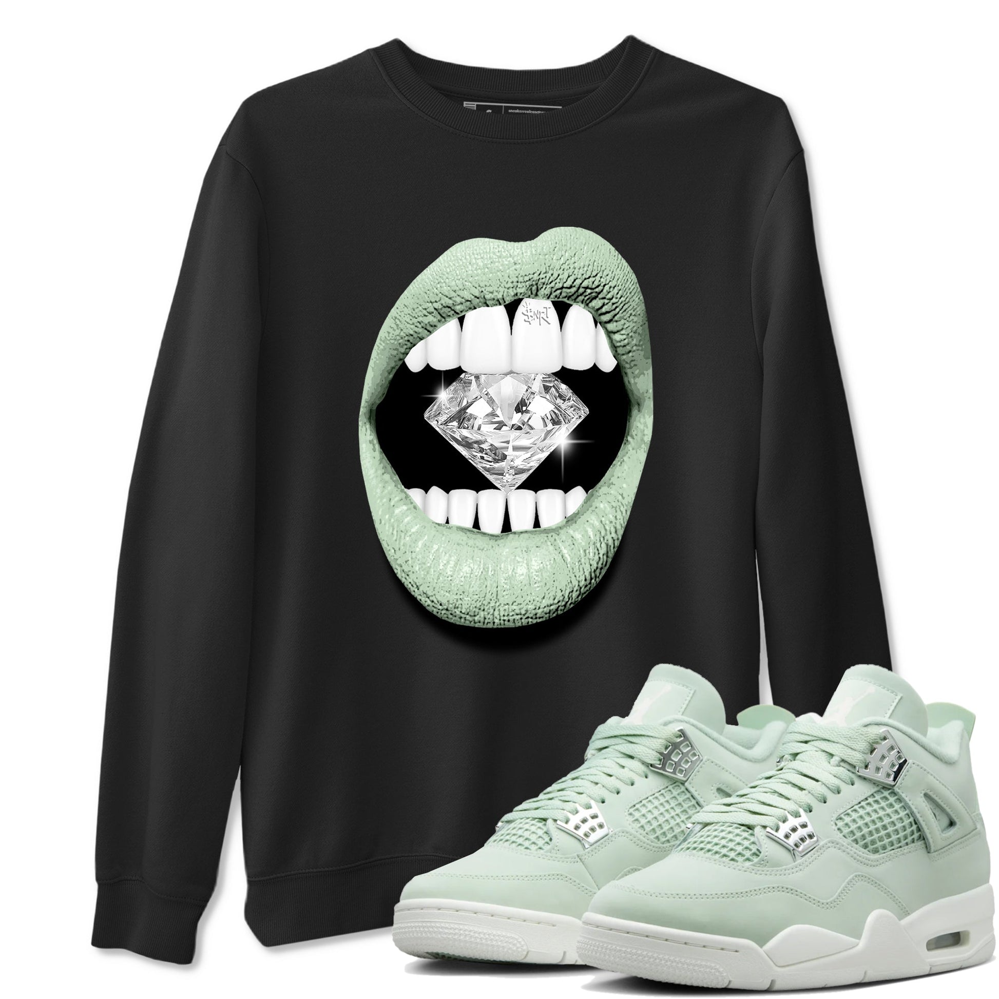 Lips Diamond Sneaker Tees - Air Jordan 4 Abundance