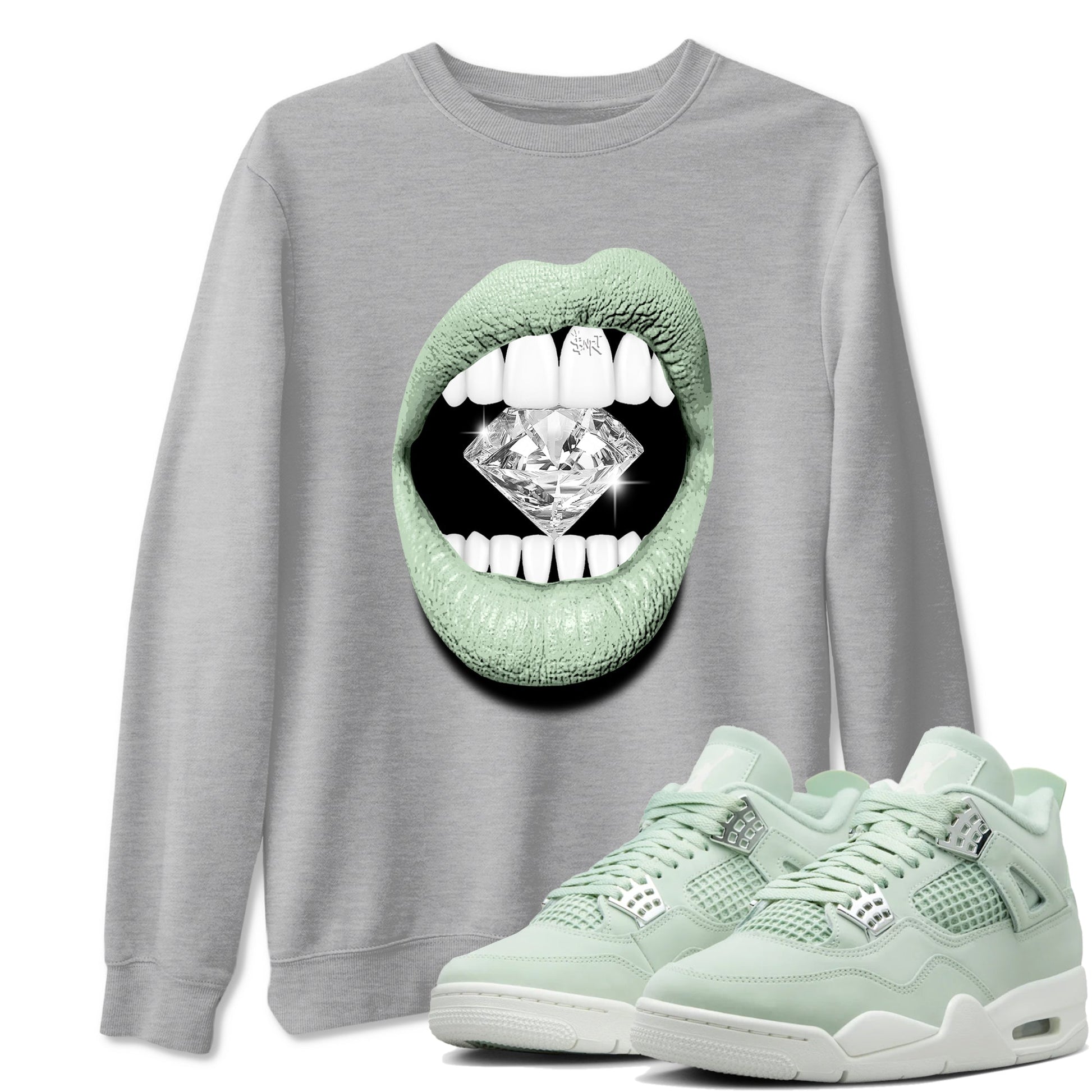 Lips Diamond Sneaker Tees - Air Jordan 4 Abundance