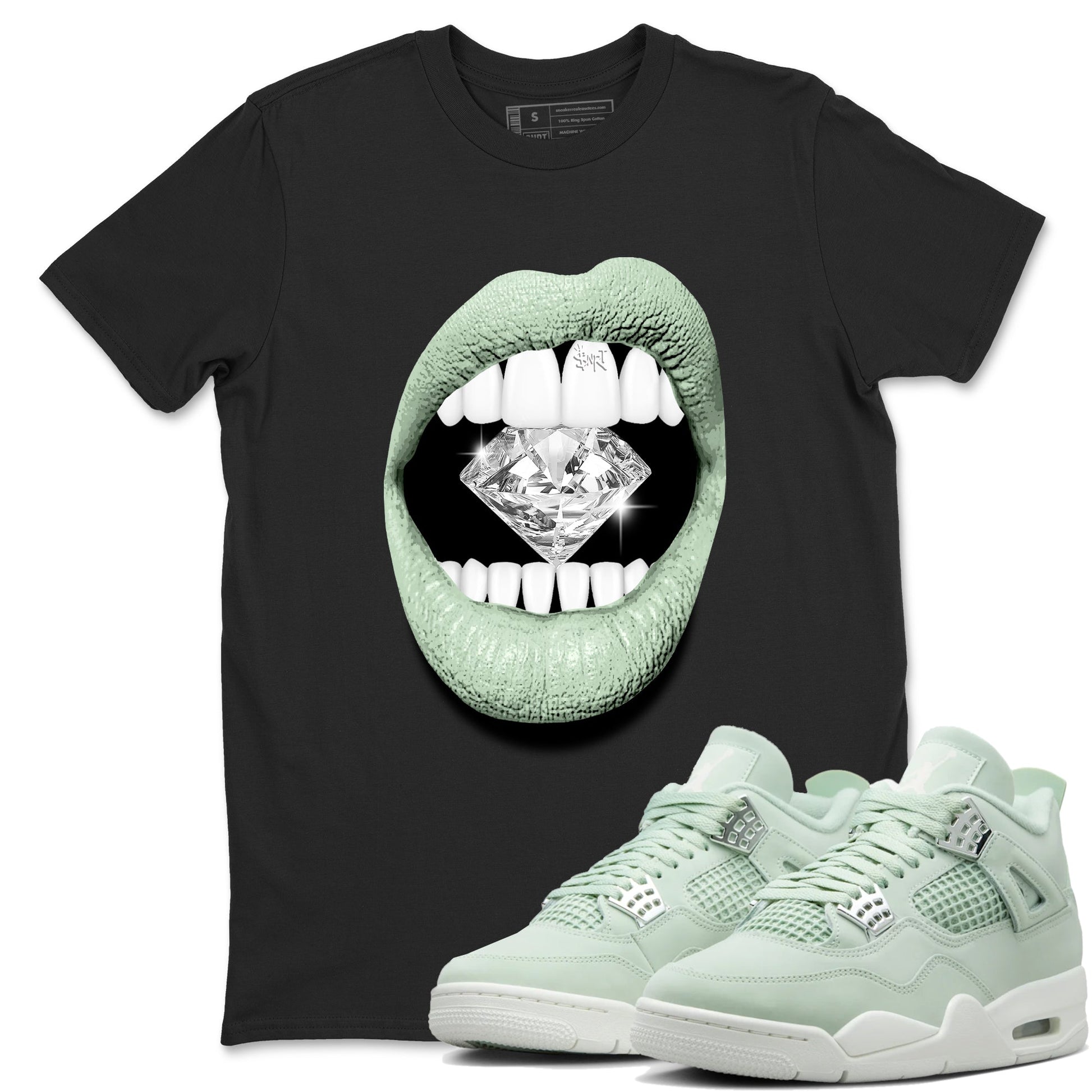 Lips Diamond Sneaker Tees - Air Jordan 4 Abundance