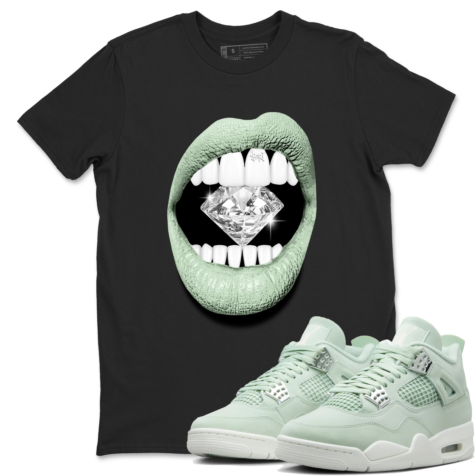 Lips Diamond Sneaker Tees - Air Jordan 4 Abundance