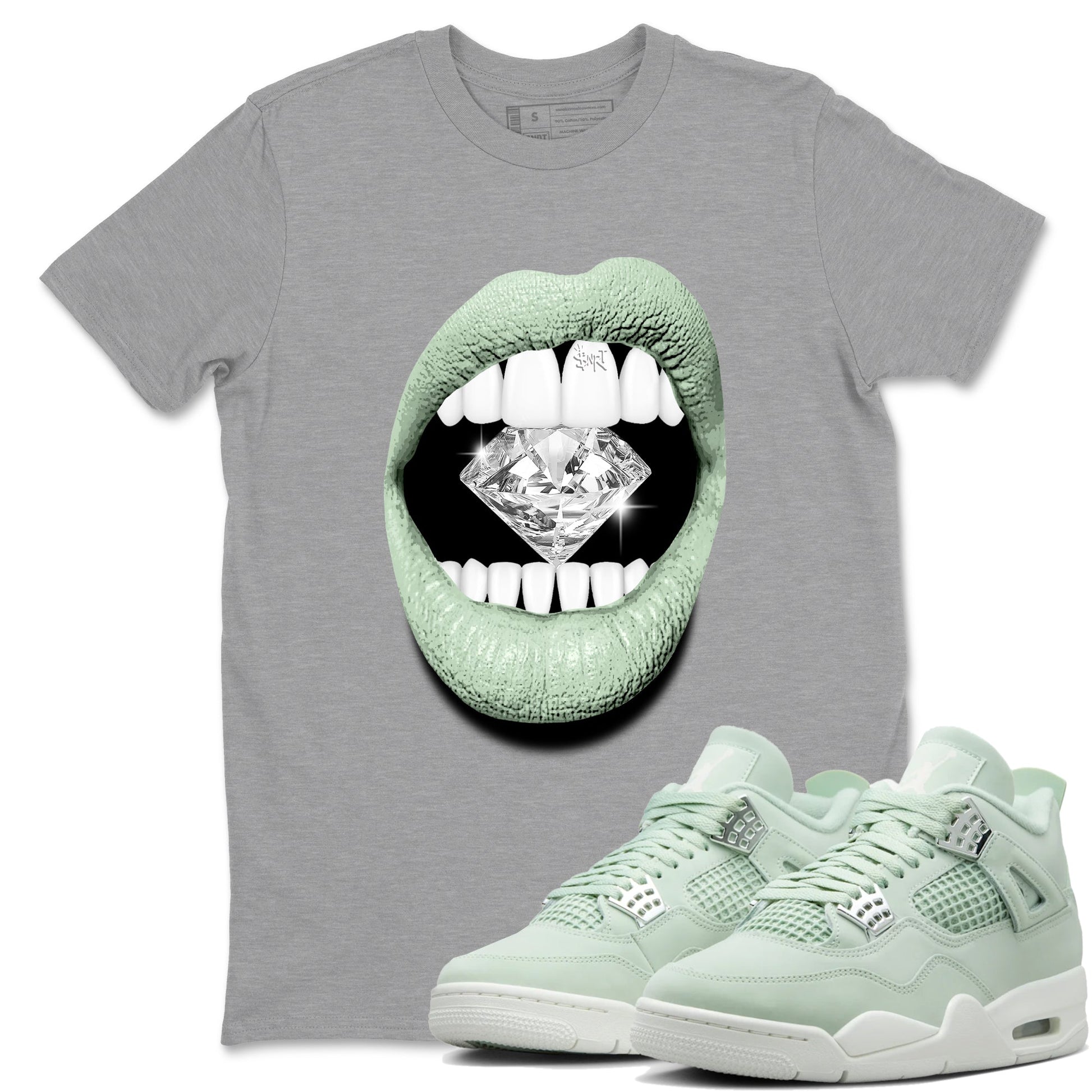 Lips Diamond Sneaker Tees - Air Jordan 4 Abundance