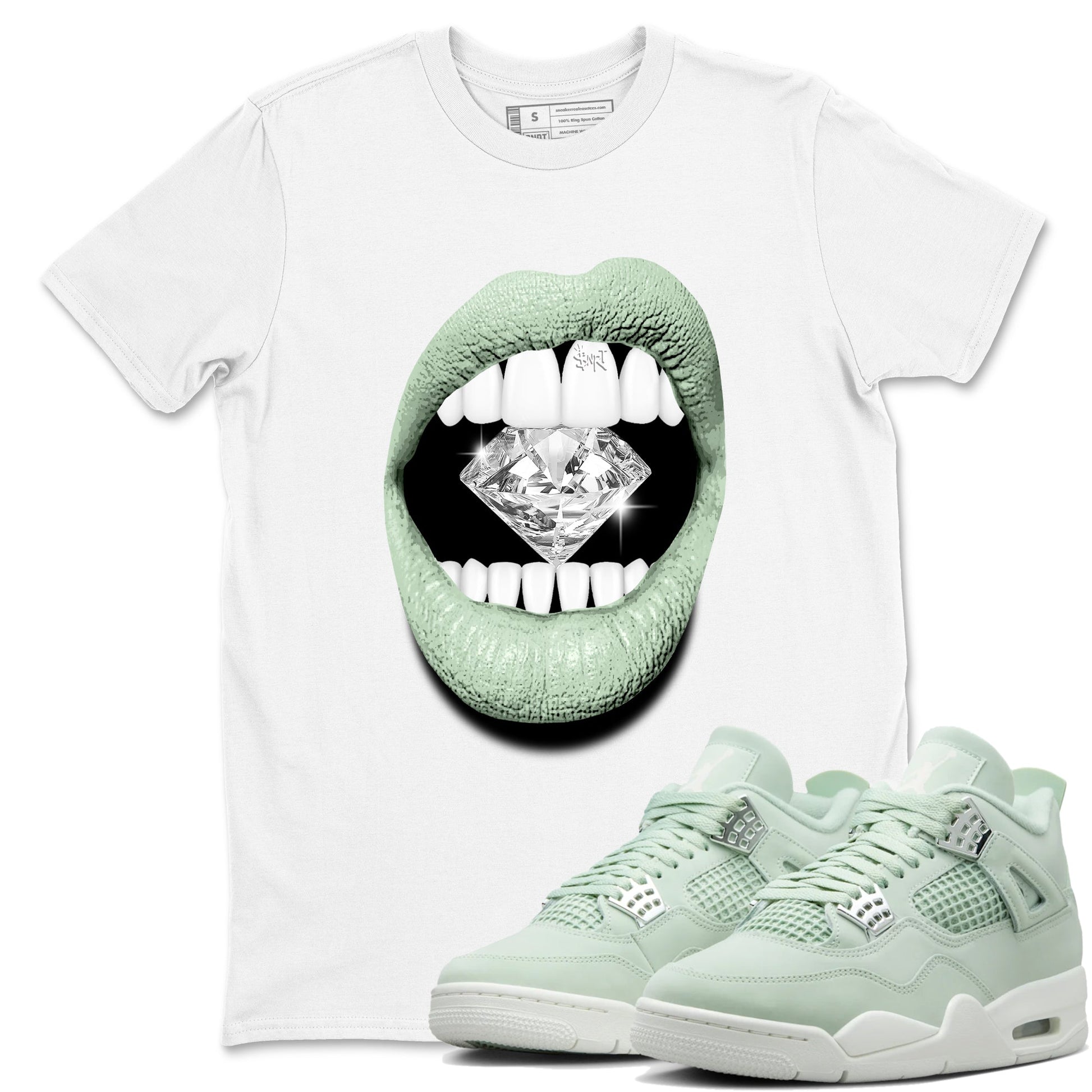 Lips Diamond Sneaker Tees - Air Jordan 4 Abundance