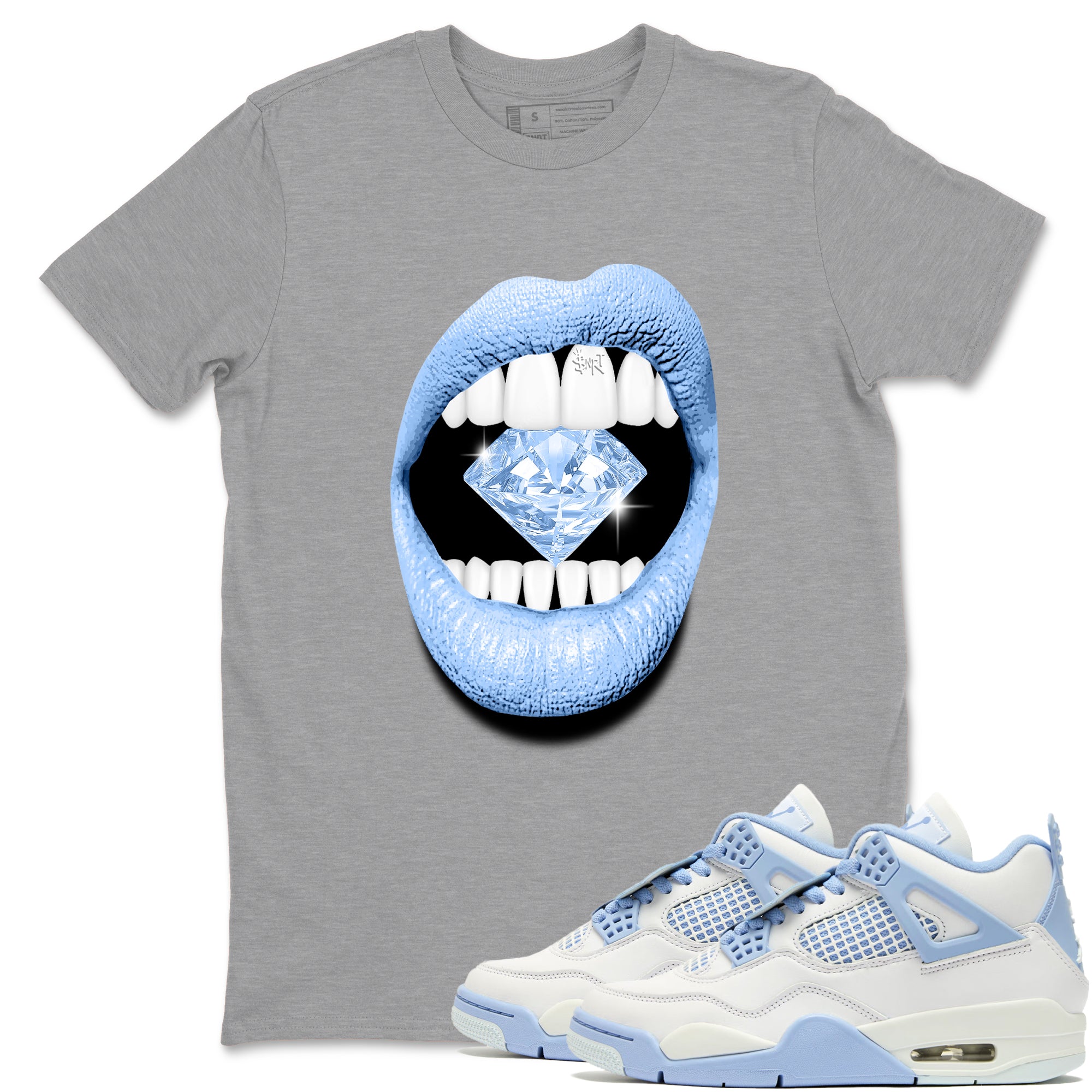 Lips Diamond Sneaker Tees - Air Jordan 4 