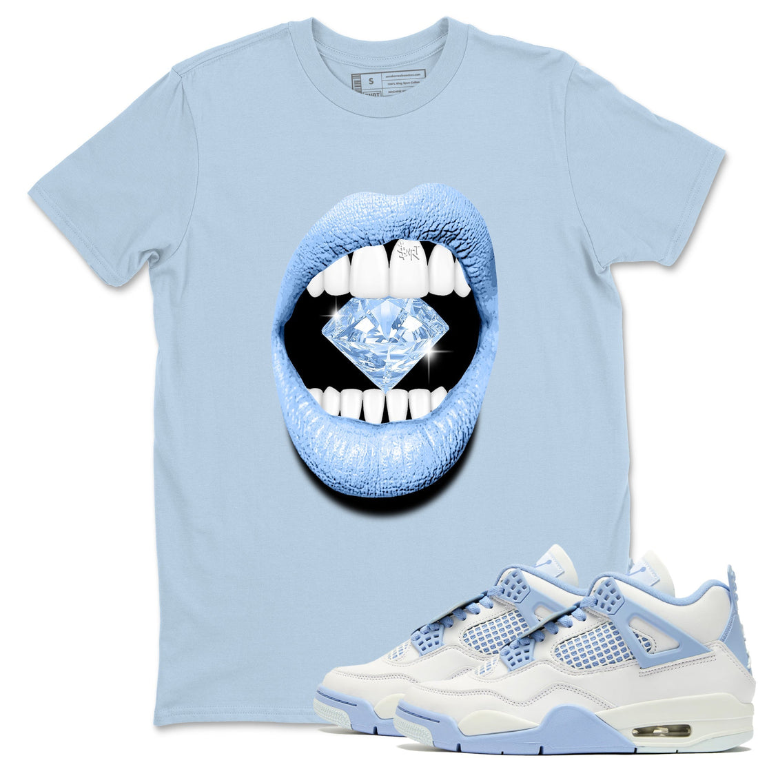 Lips Diamond Sneaker Tees - Air Jordan 4 