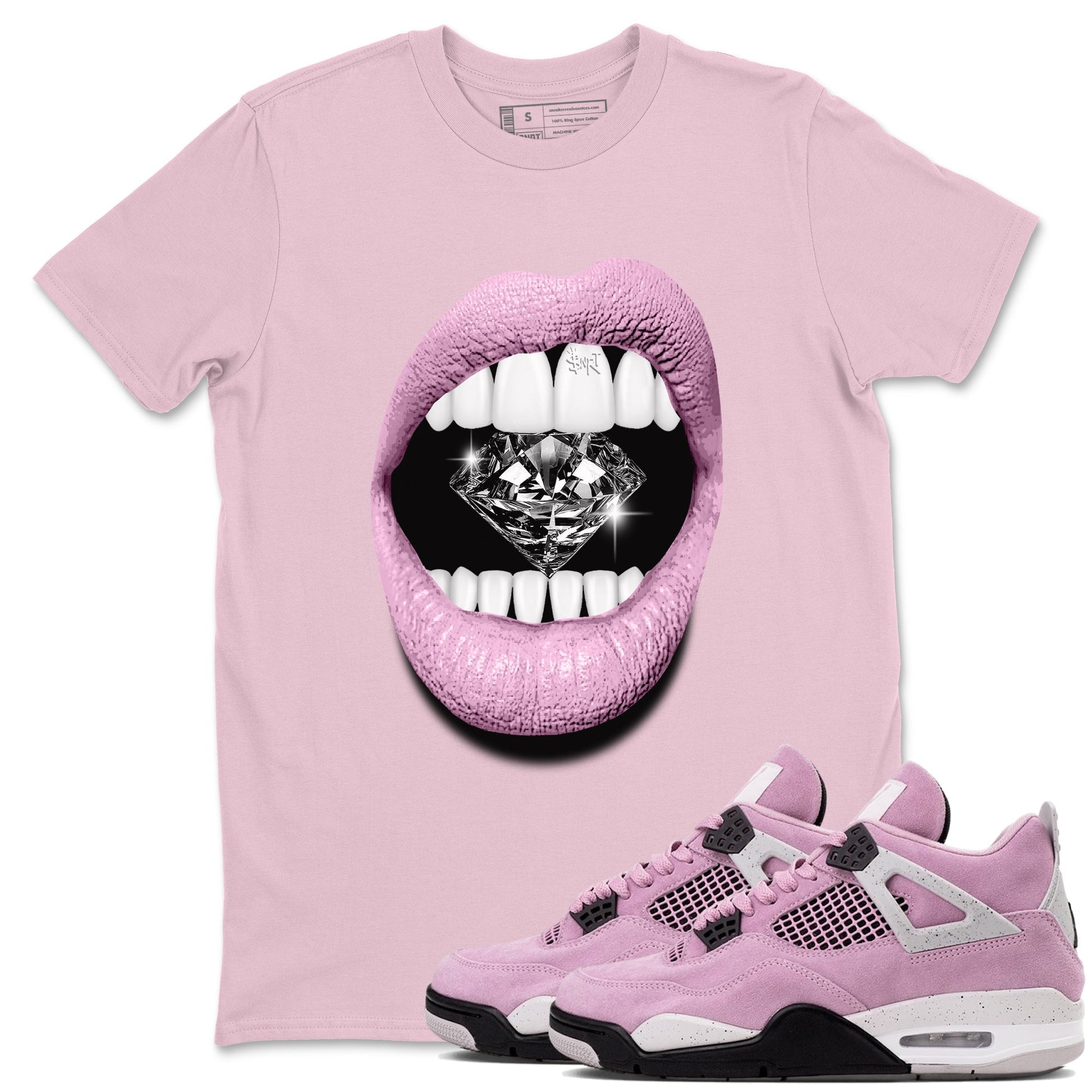 Lips Diamond Sneaker Tees - Air Jordan 4 Orchid
