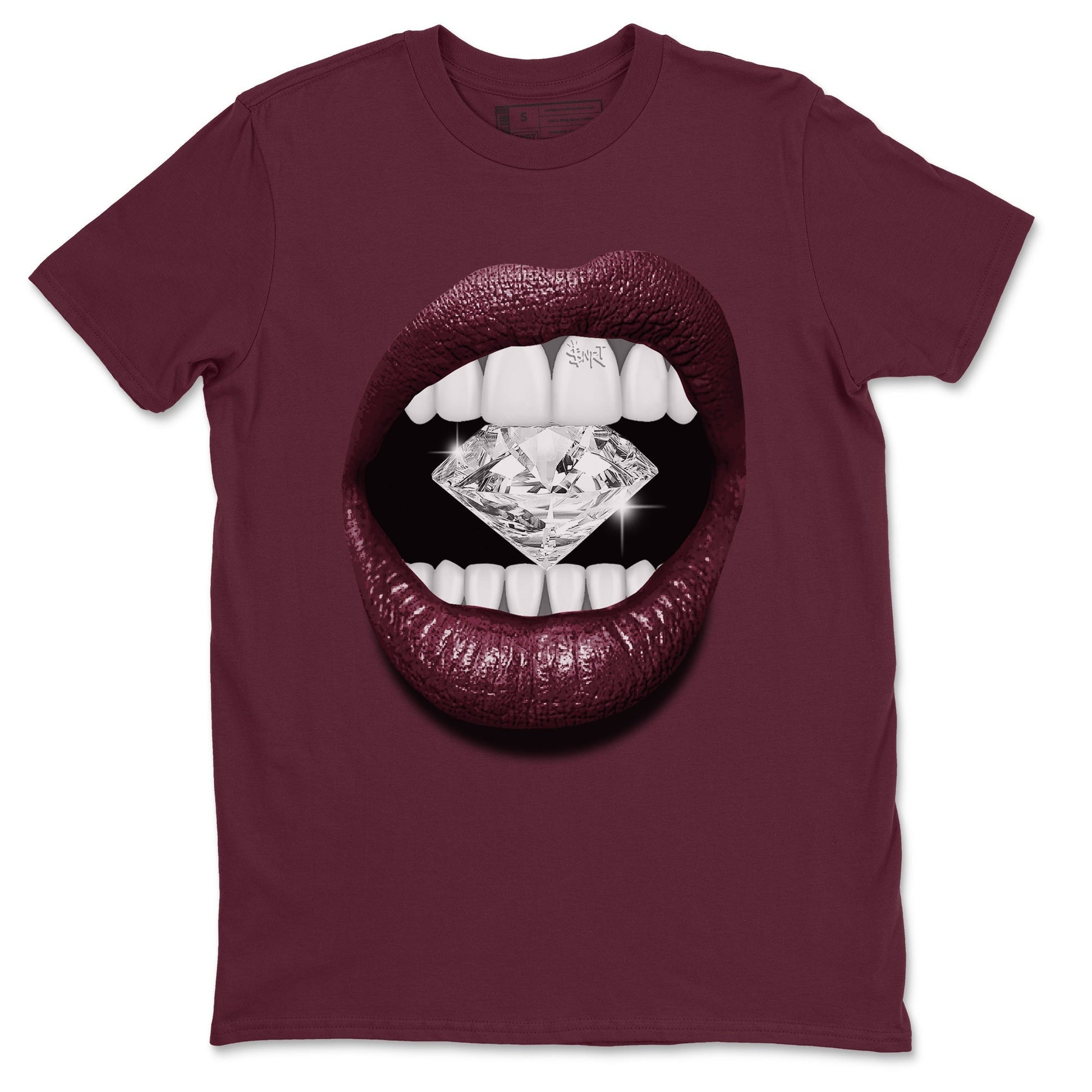 Lips Diamond Unisex Tops - Air Jordan 5 Burgundy
