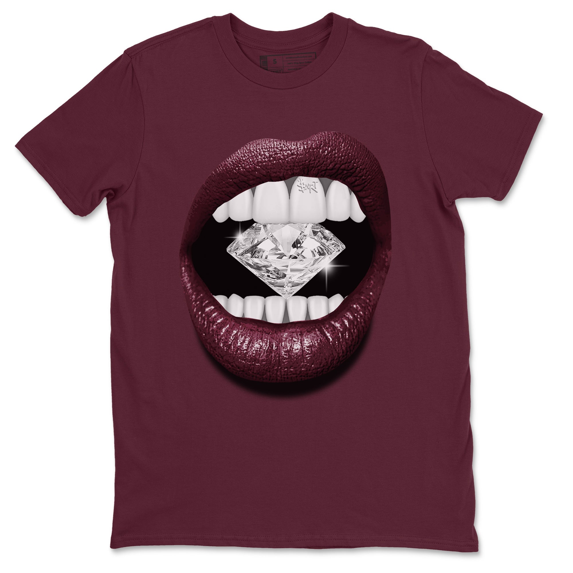 Lips Diamond Unisex Tops - Air Jordan 5 Burgundy