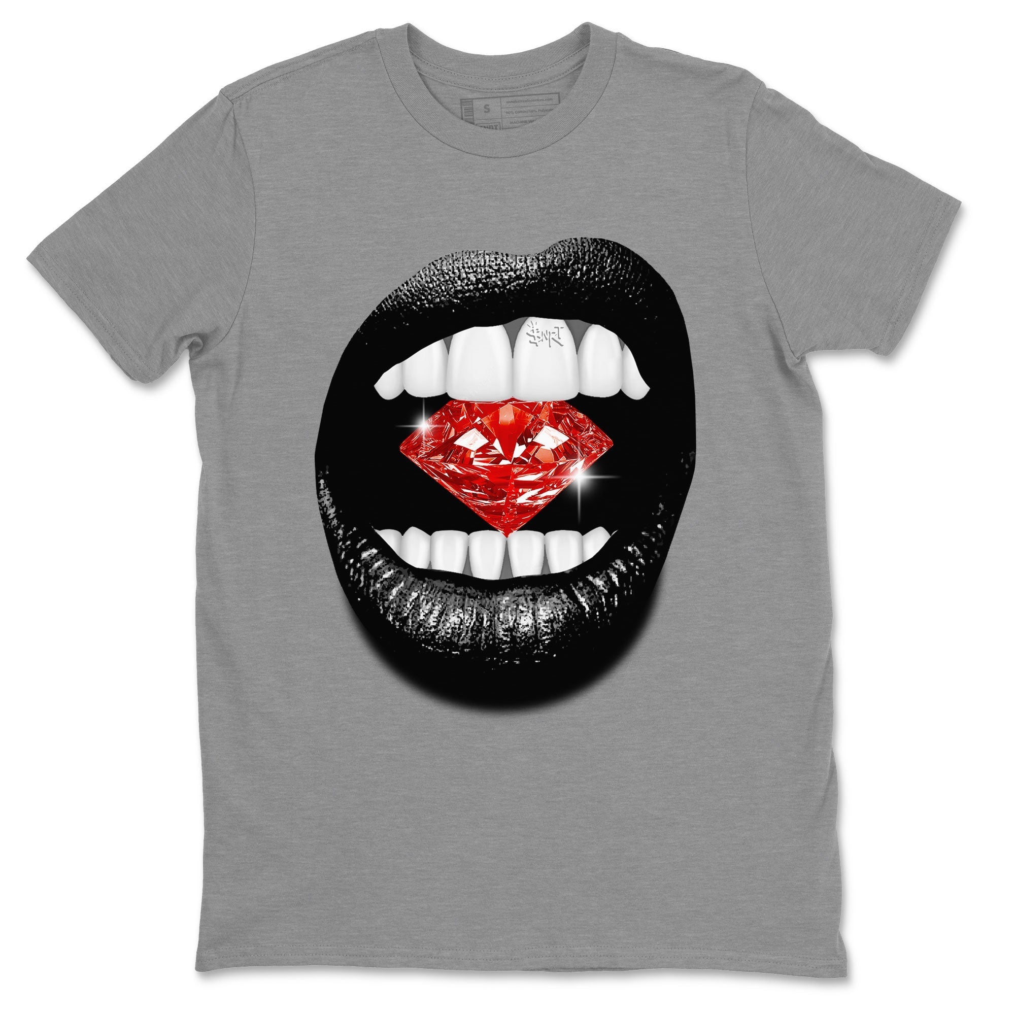 Lips Diamond Sneaker Tee - Yeezy 350 Bred