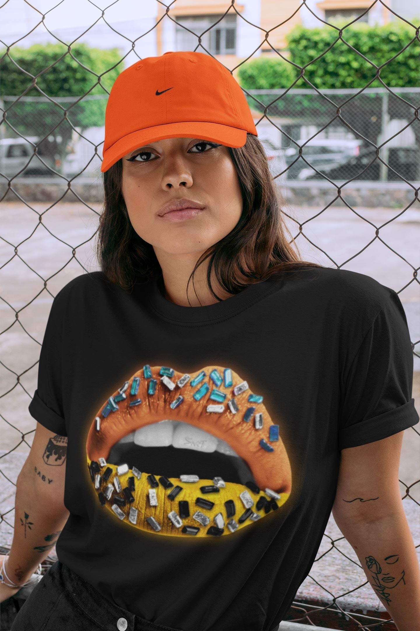 Lips Jewel Unisex Tops - Yeezy 700 Sun