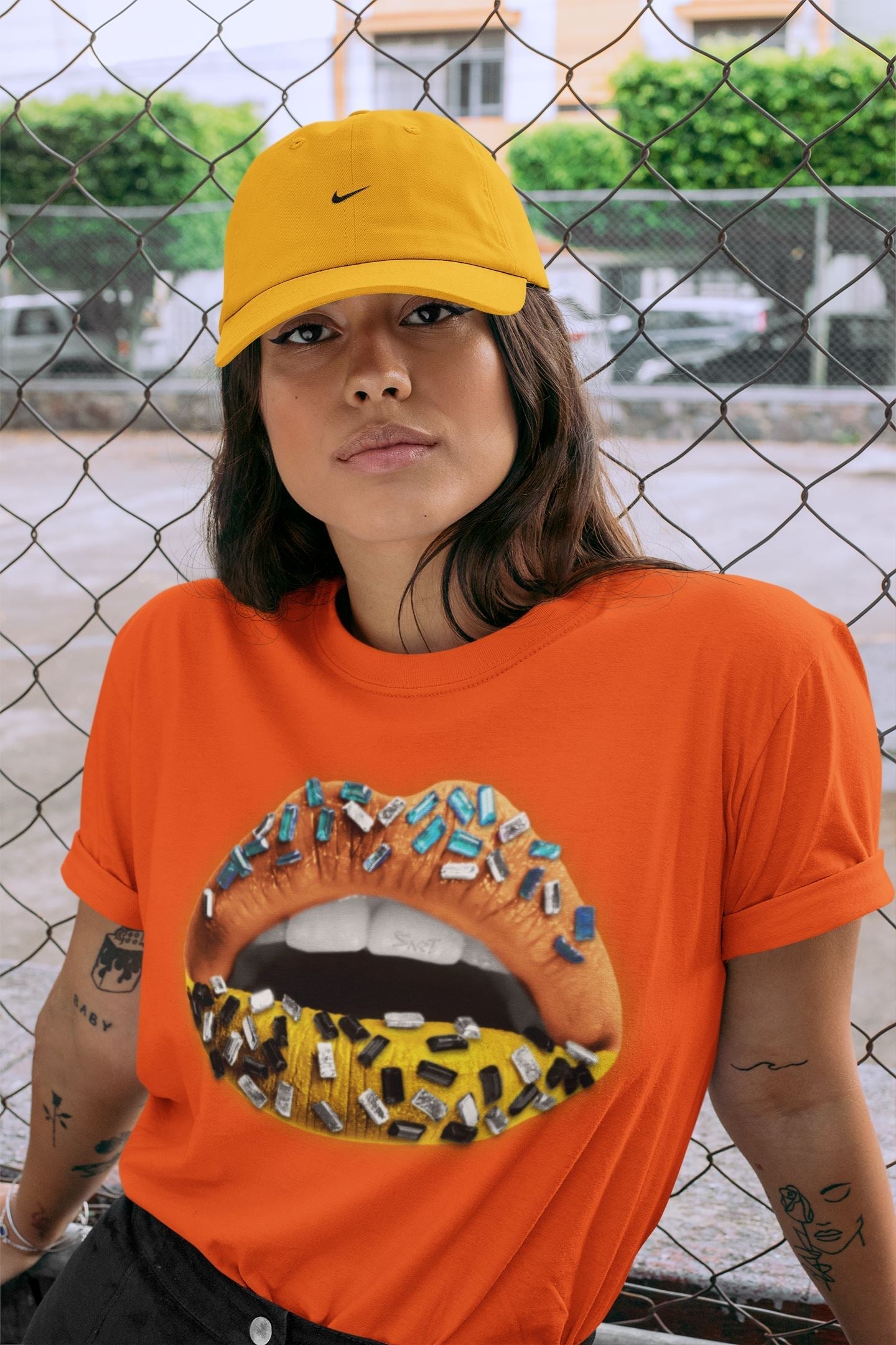 Lips Jewel Unisex Tops - Yeezy 700 Sun
