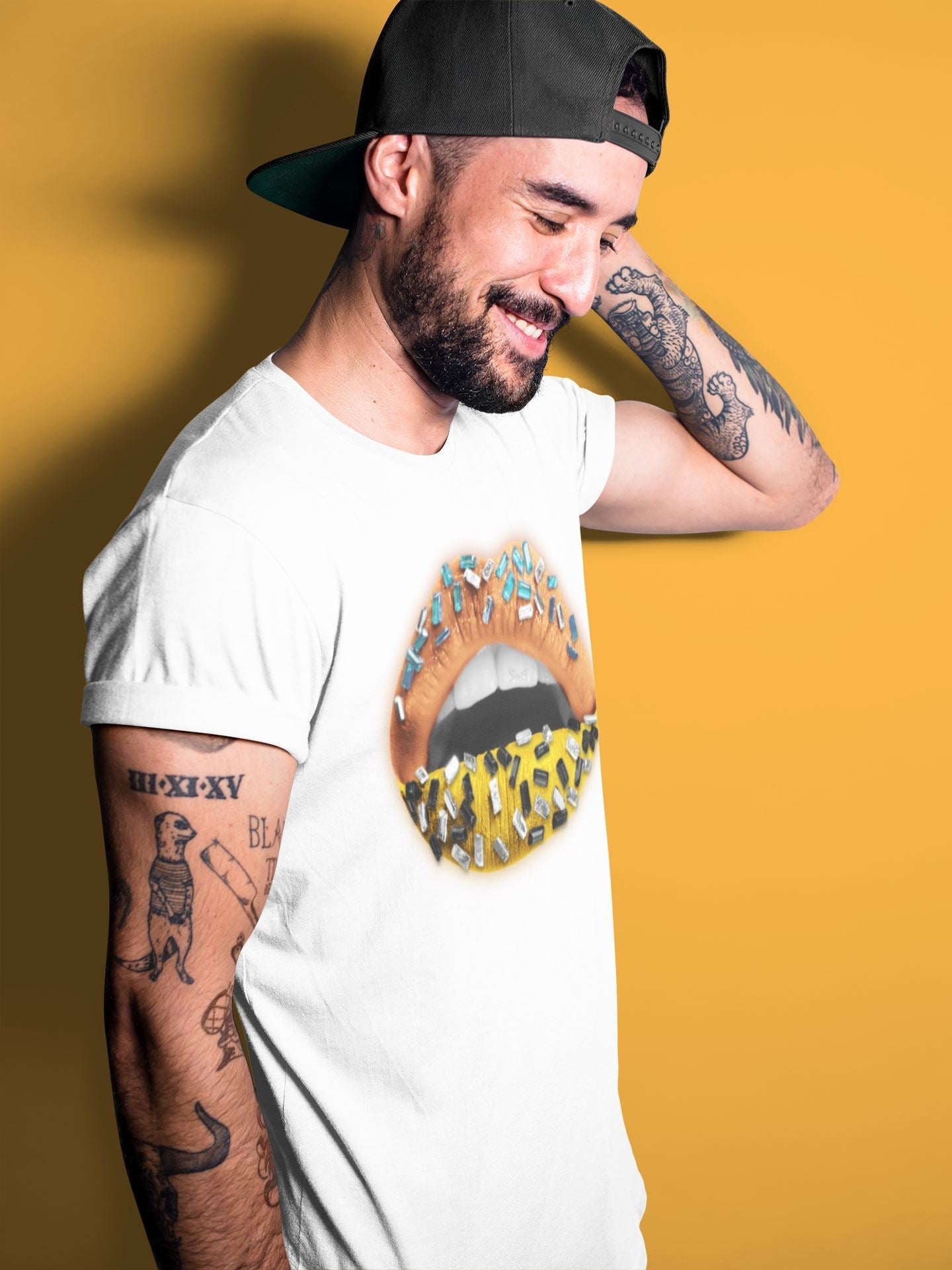 Lips Jewel Unisex Tops - Yeezy 700 Sun