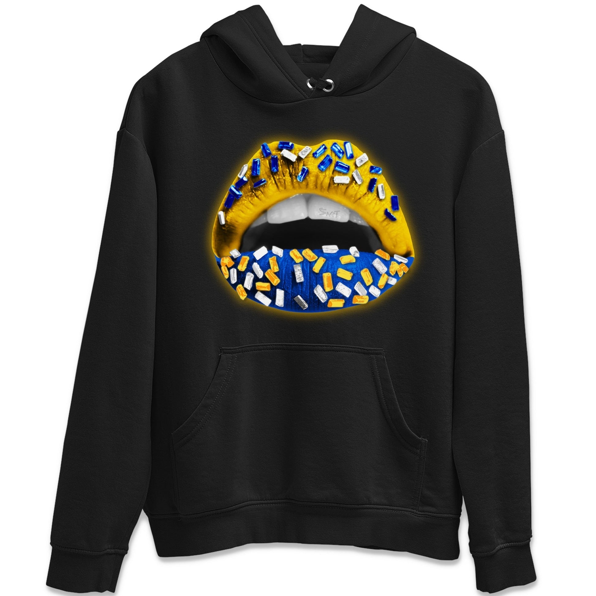 Lips Jewel Unisex Tops - Air Jordan 1 Game Royal Varsity Maize