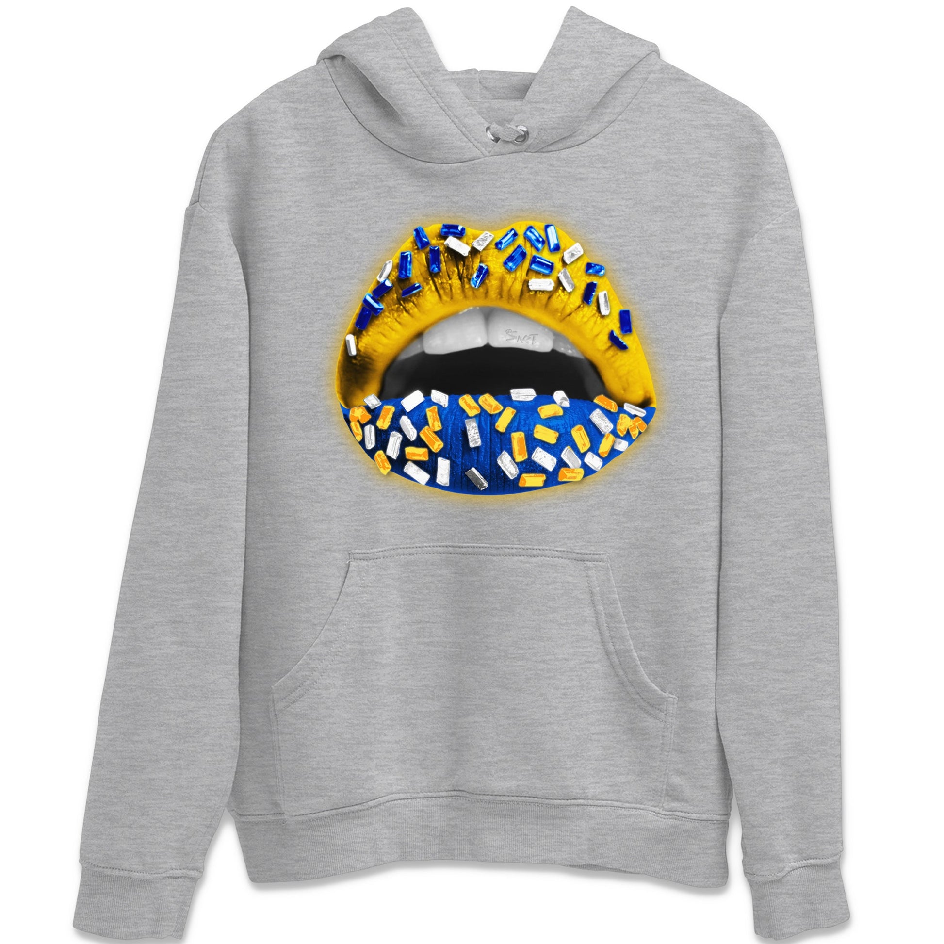 Lips Jewel Unisex Tops - Air Jordan 1 Game Royal Varsity Maize