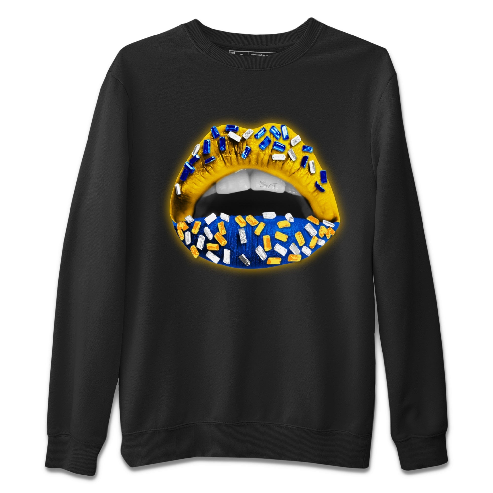 Lips Jewel Unisex Tops - Air Jordan 1 Game Royal Varsity Maize