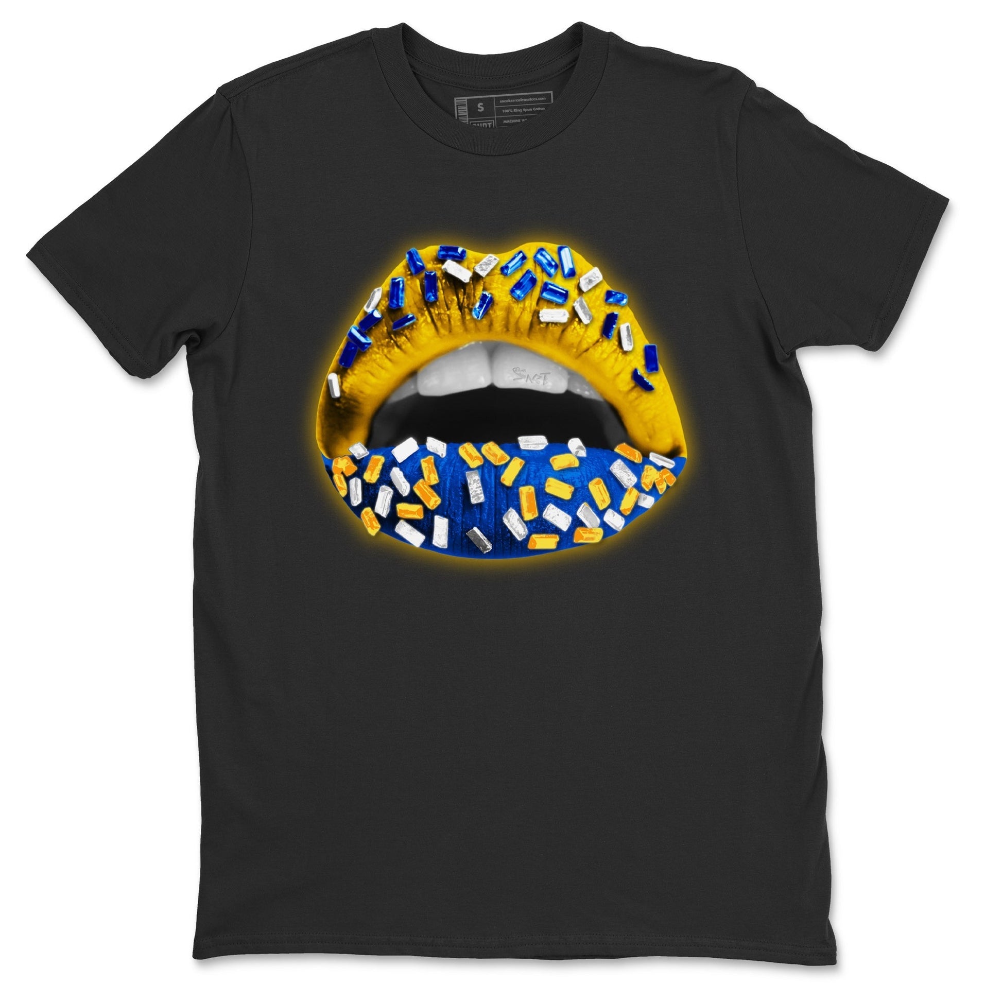 Lips Jewel Unisex Tops - Air Jordan 1 Game Royal Varsity Maize