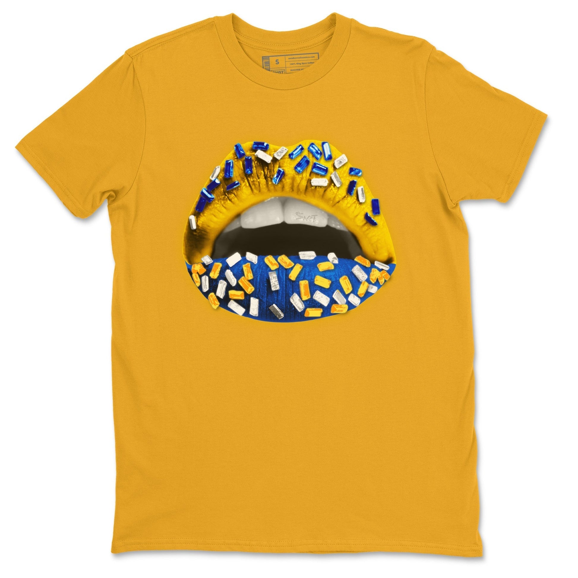 Lips Jewel Unisex Tops - Air Jordan 1 Game Royal Varsity Maize