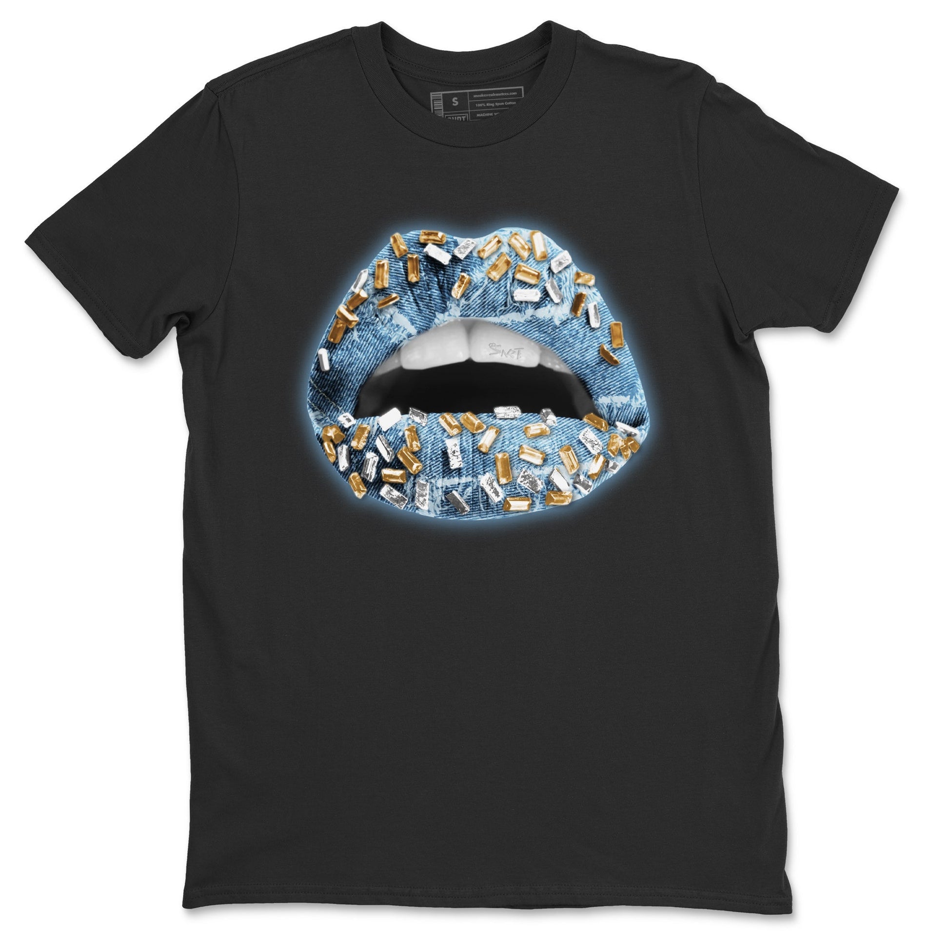 Lips Jewel Unisex Tops - Air Jordan 1 Denim