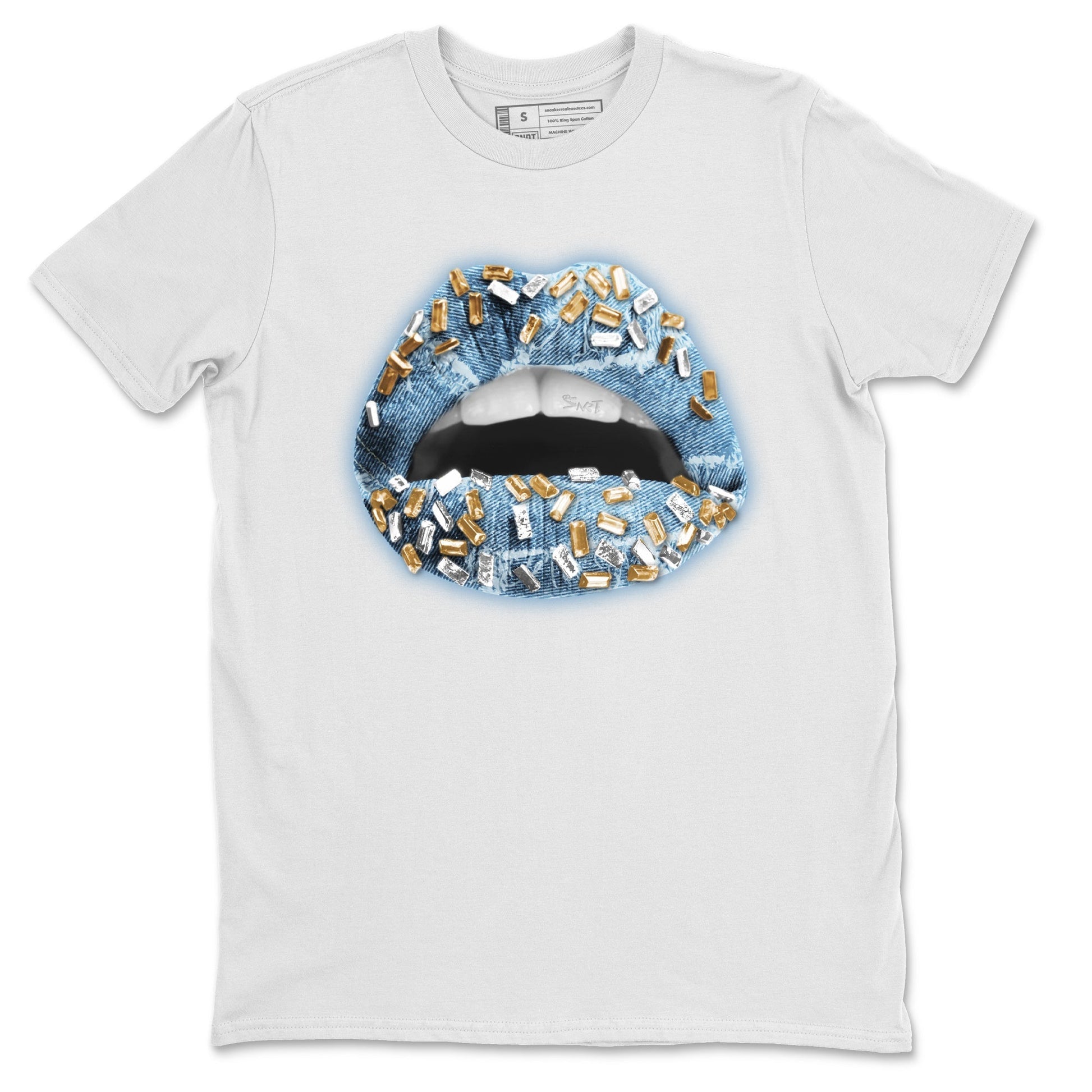 Lips Jewel Unisex Tops - Air Jordan 1 Denim