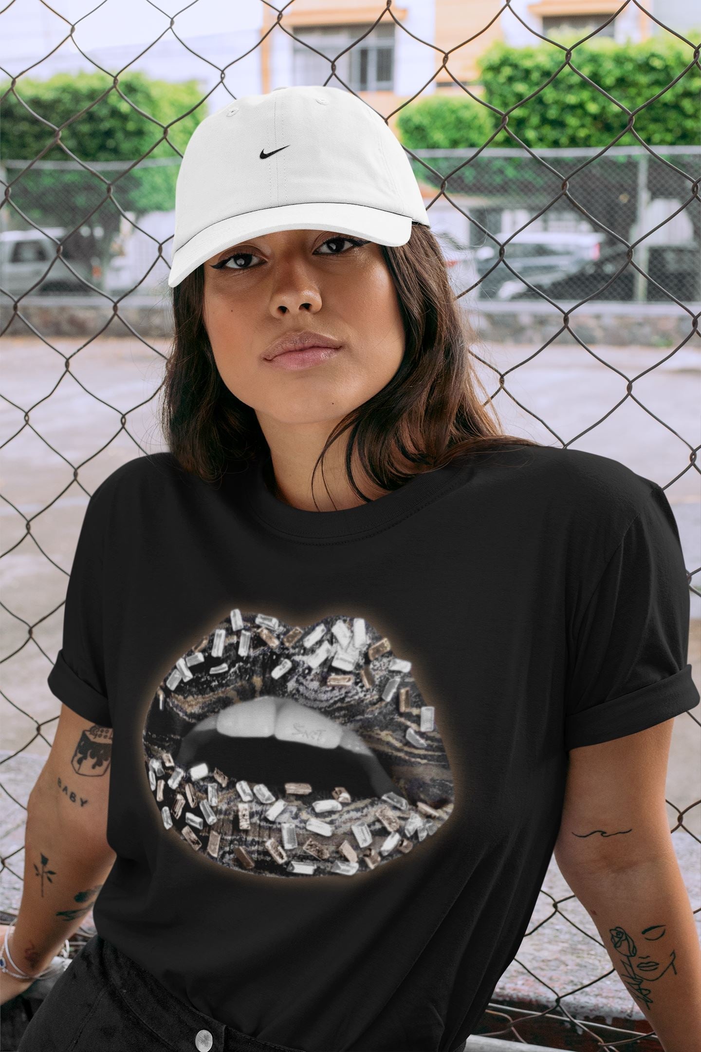 Lips Jewel Unisex Tops - Yeezy 350 MX Rock