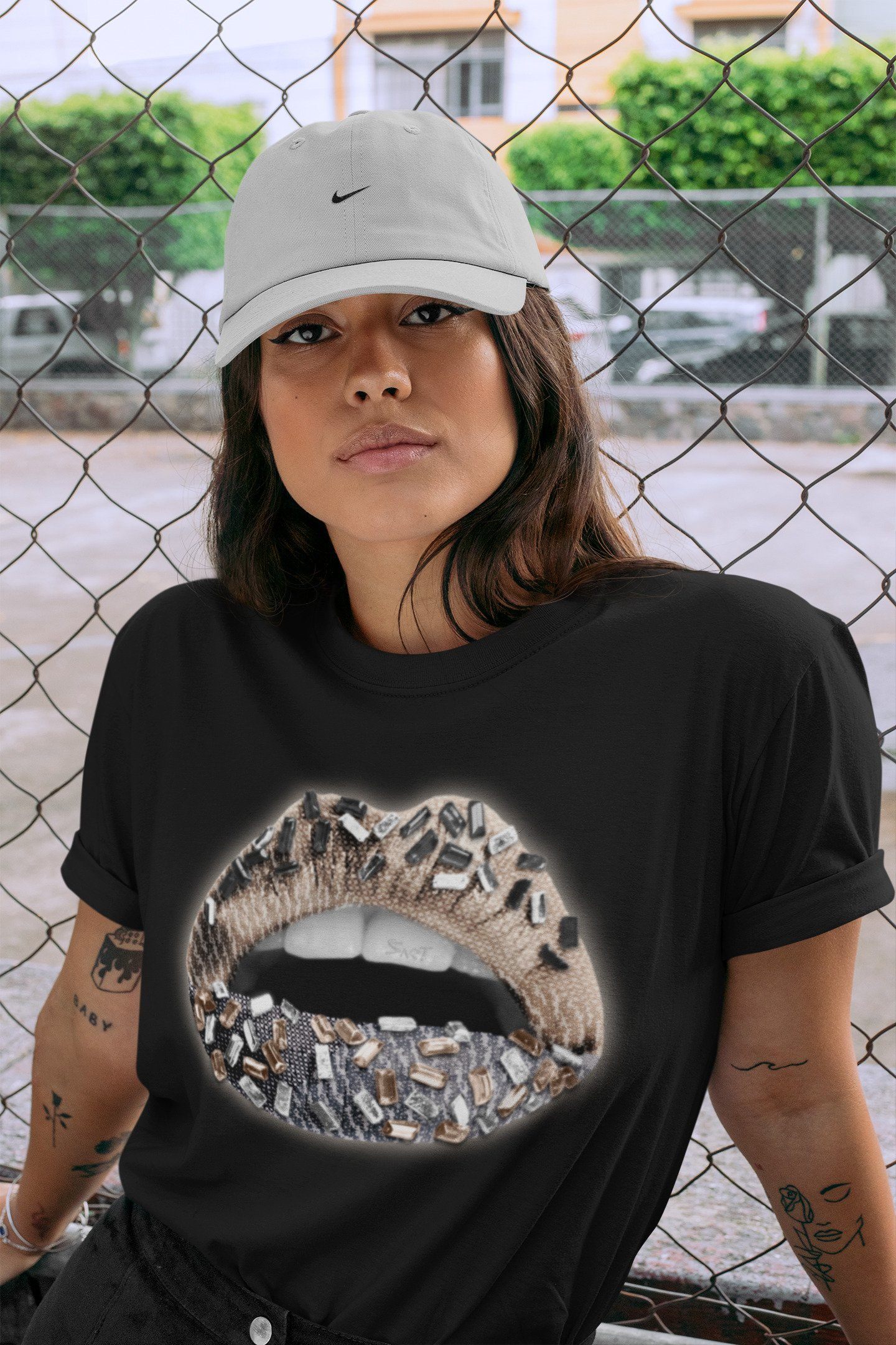 Lips Jewel Unisex Tops - Yeezy 350 Ash Pearl