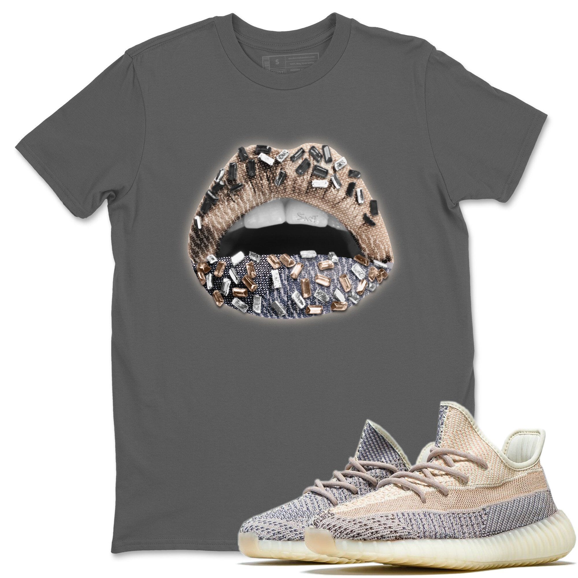 Lips Jewel Unisex Tops - Yeezy 350 Ash Pearl