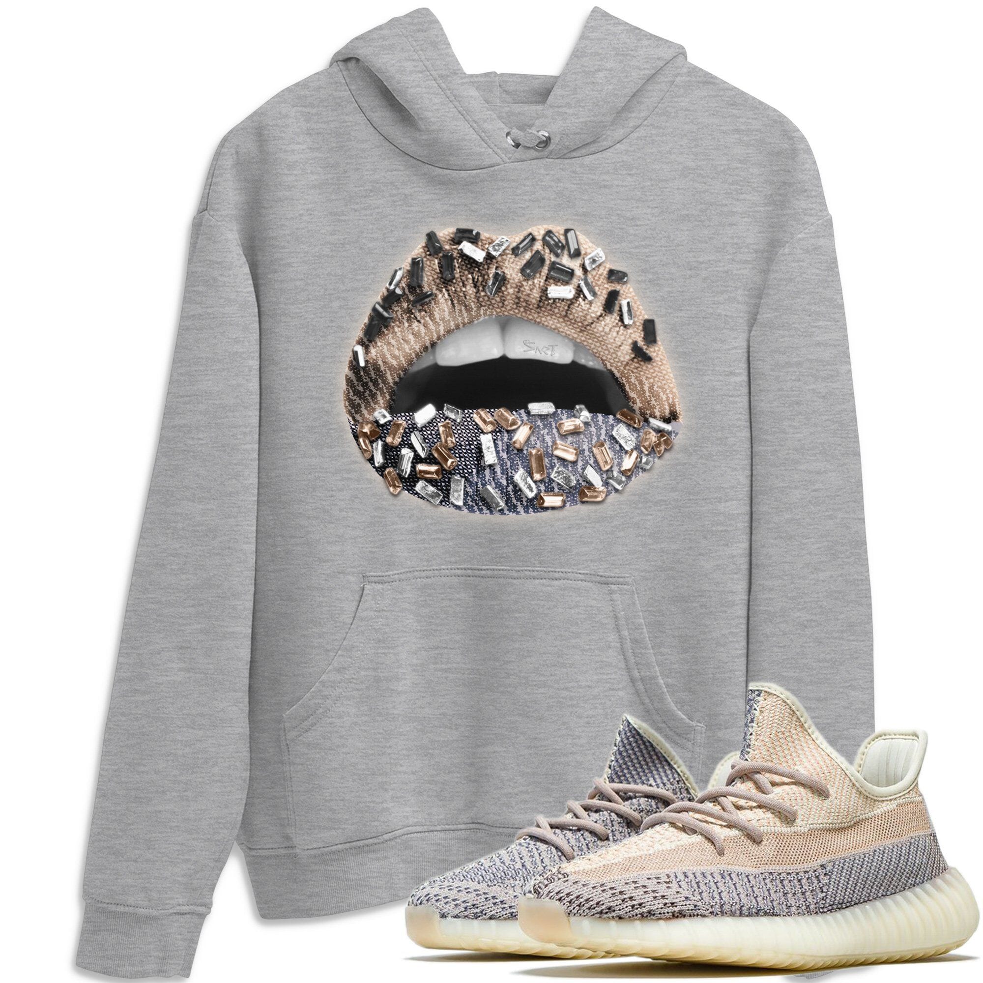 Lips Jewel Unisex Tops - Yeezy 350 Ash Pearl