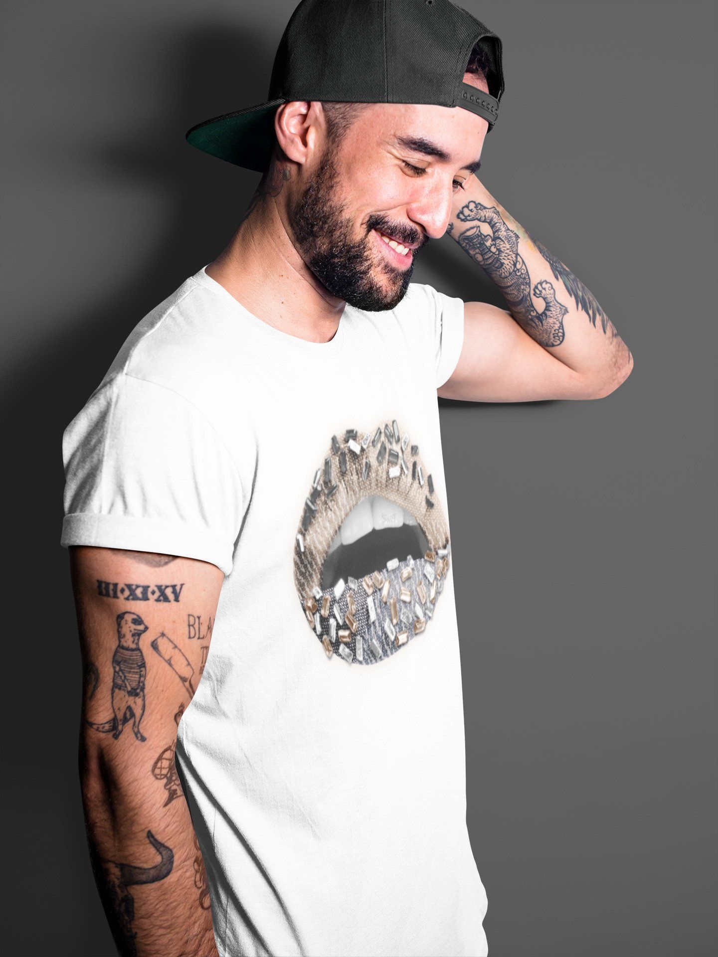 Lips Jewel Unisex Tops - Yeezy 350 Ash Pearl