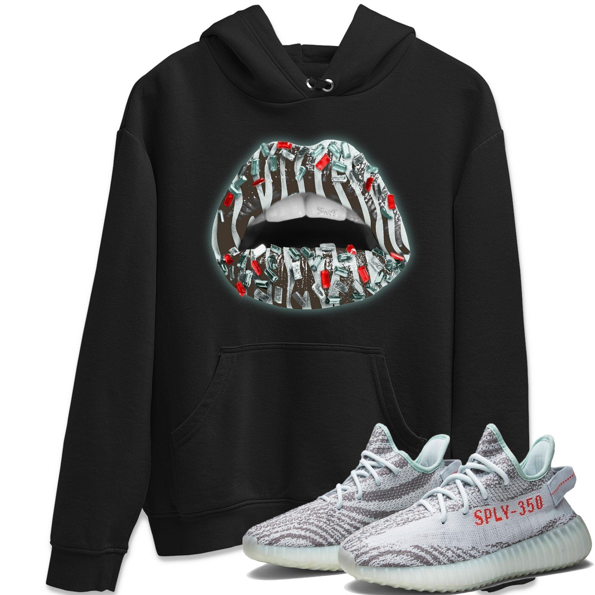 Lips Jewel Unisex Tops - Yeezy 350 Blue Tint