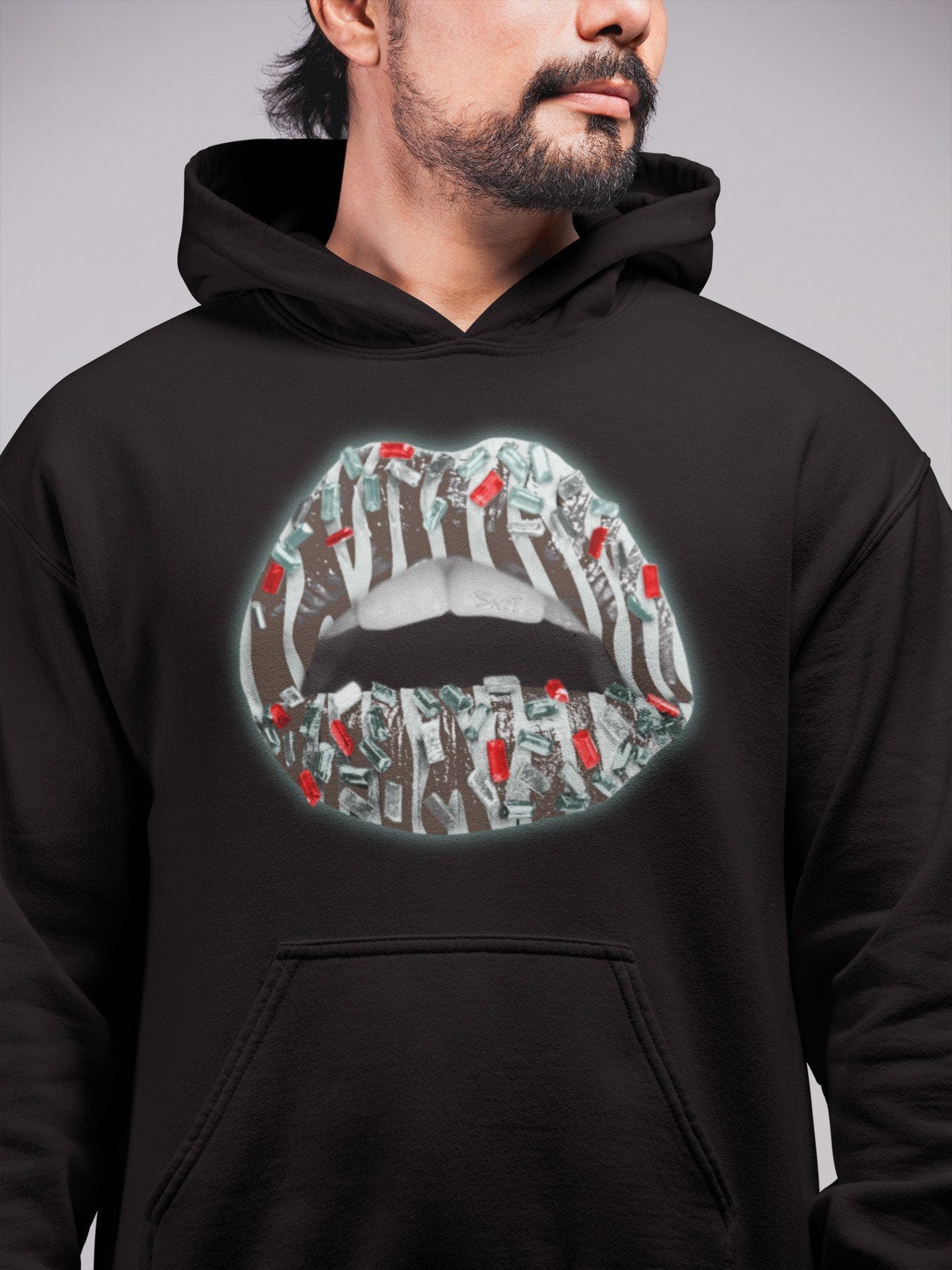Lips Jewel Unisex Tops - Yeezy 350 Blue Tint