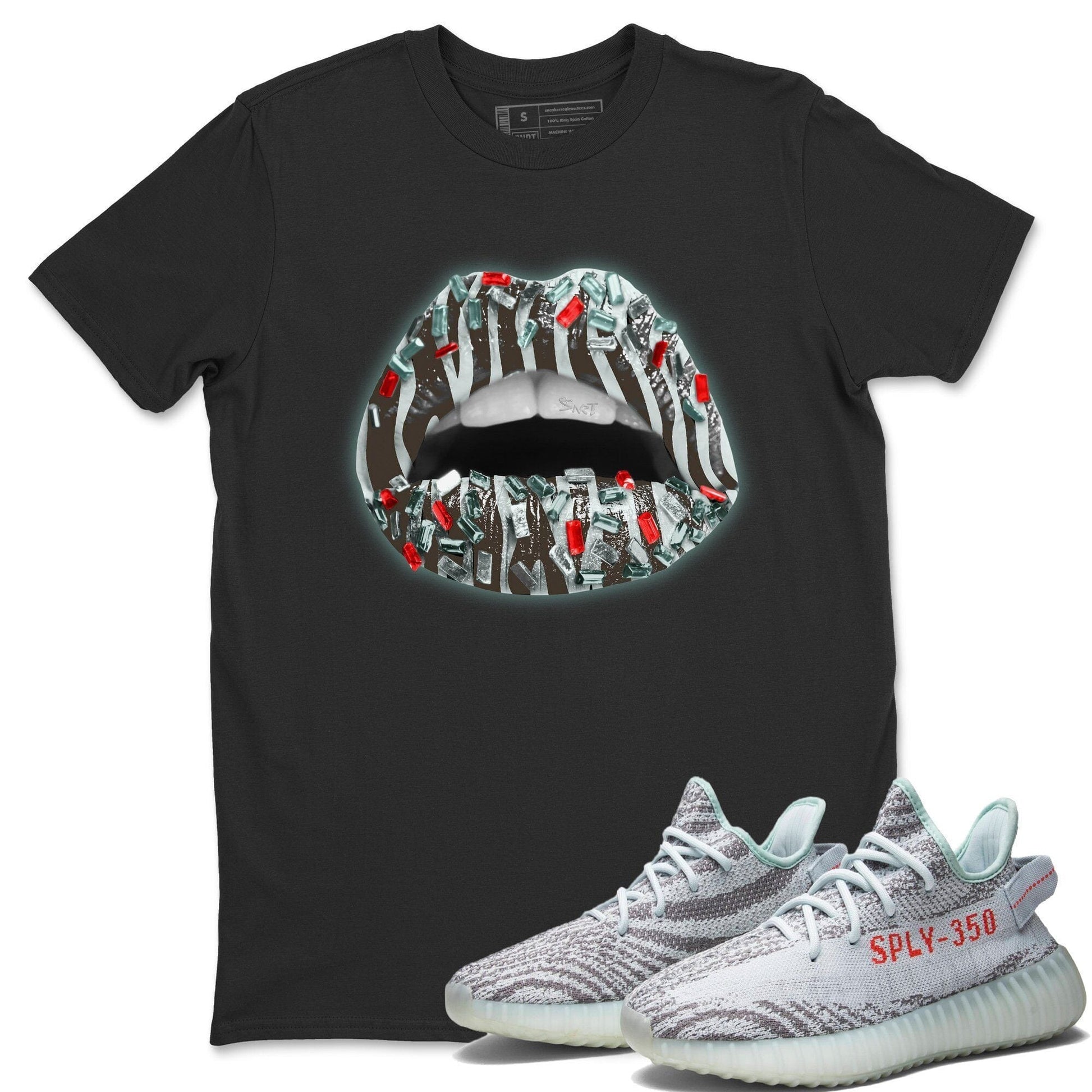 Lips Jewel Unisex Tops - Yeezy 350 Blue Tint