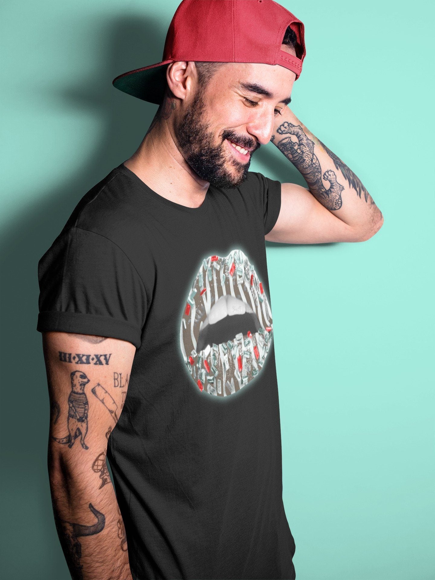 Lips Jewel Unisex Tops - Yeezy 350 Blue Tint