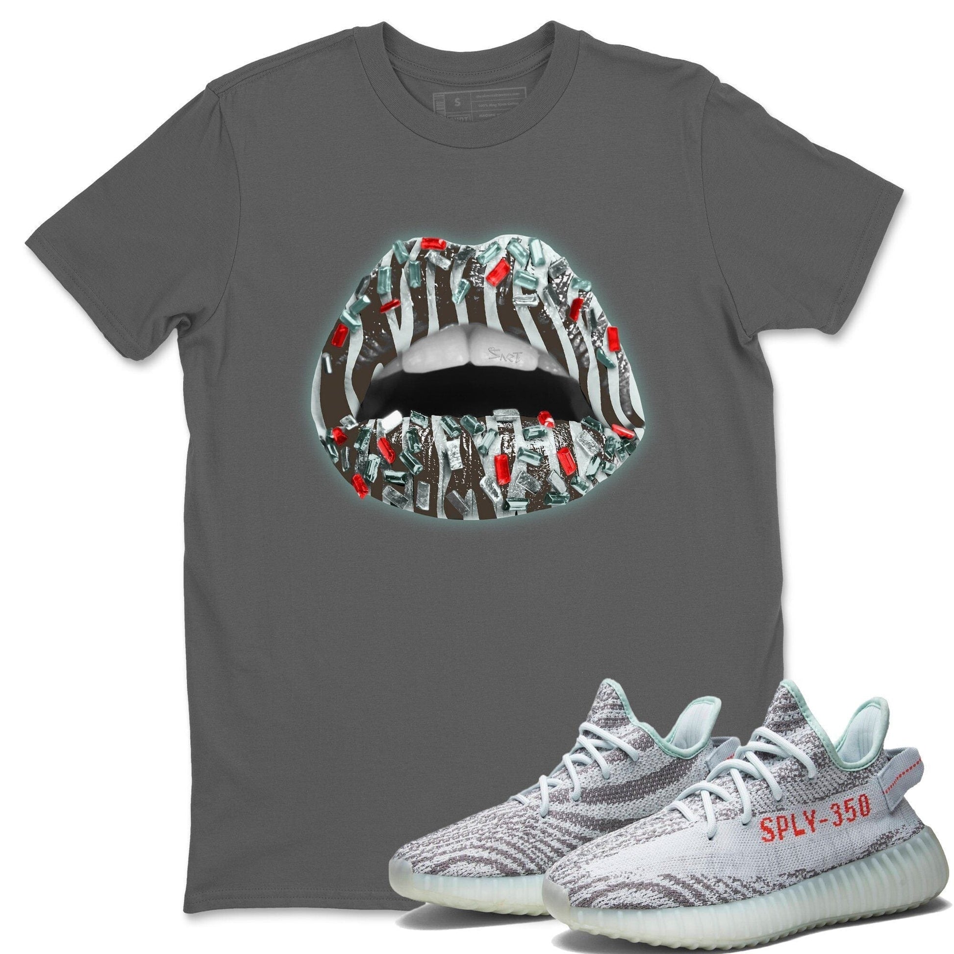 Lips Jewel Unisex Tops - Yeezy 350 Blue Tint