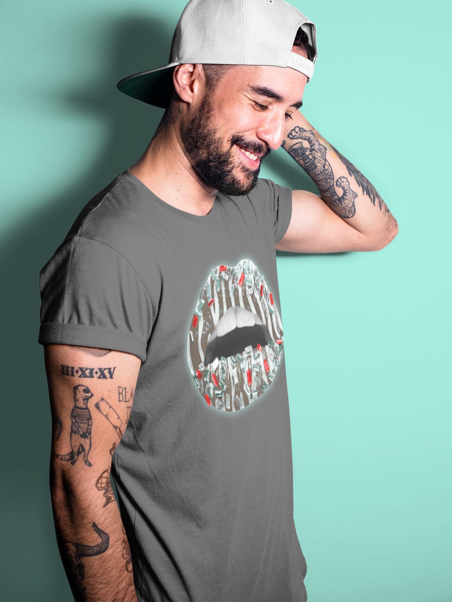 Lips Jewel Unisex Tops - Yeezy 350 Blue Tint