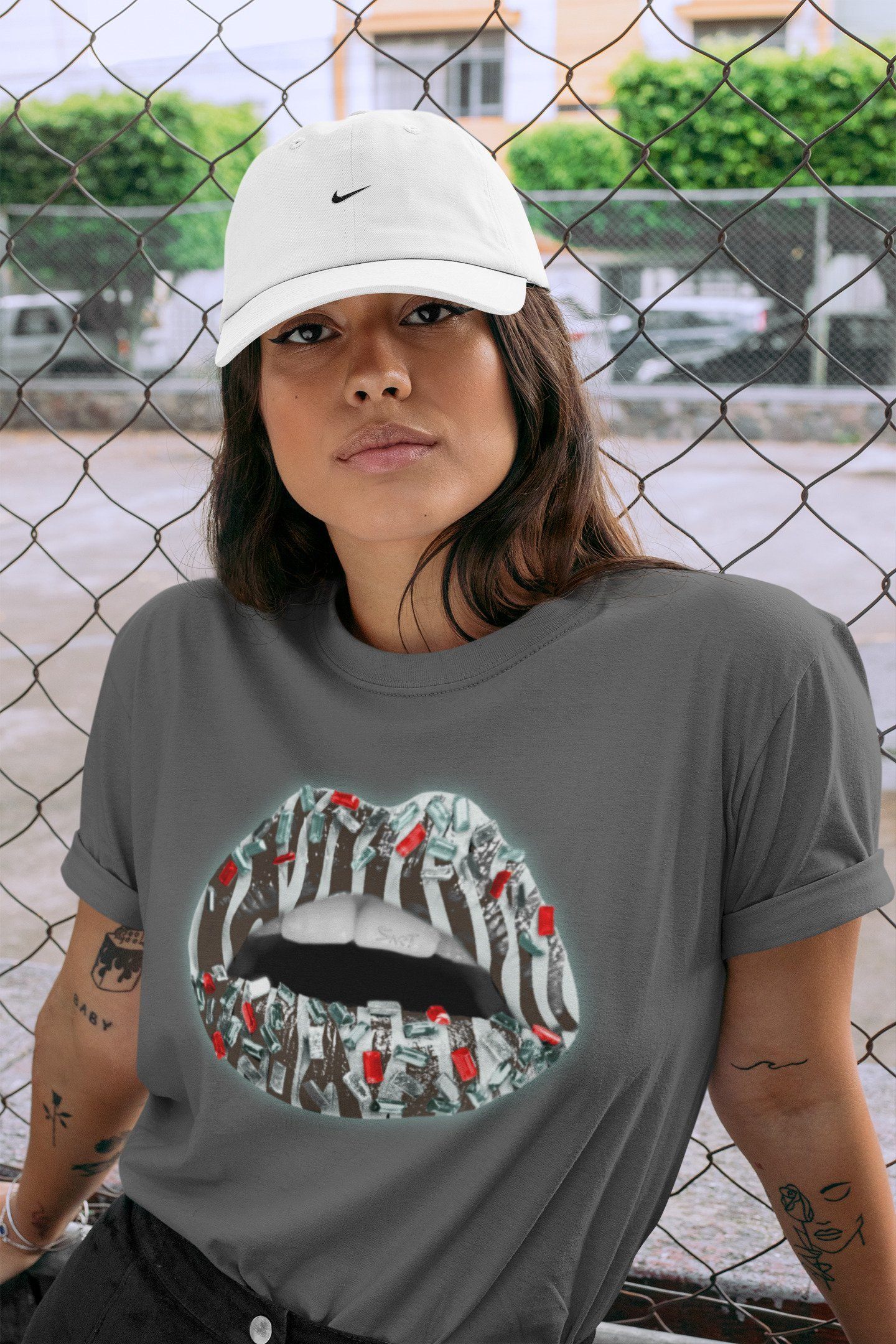 Lips Jewel Unisex Tops - Yeezy 350 Blue Tint