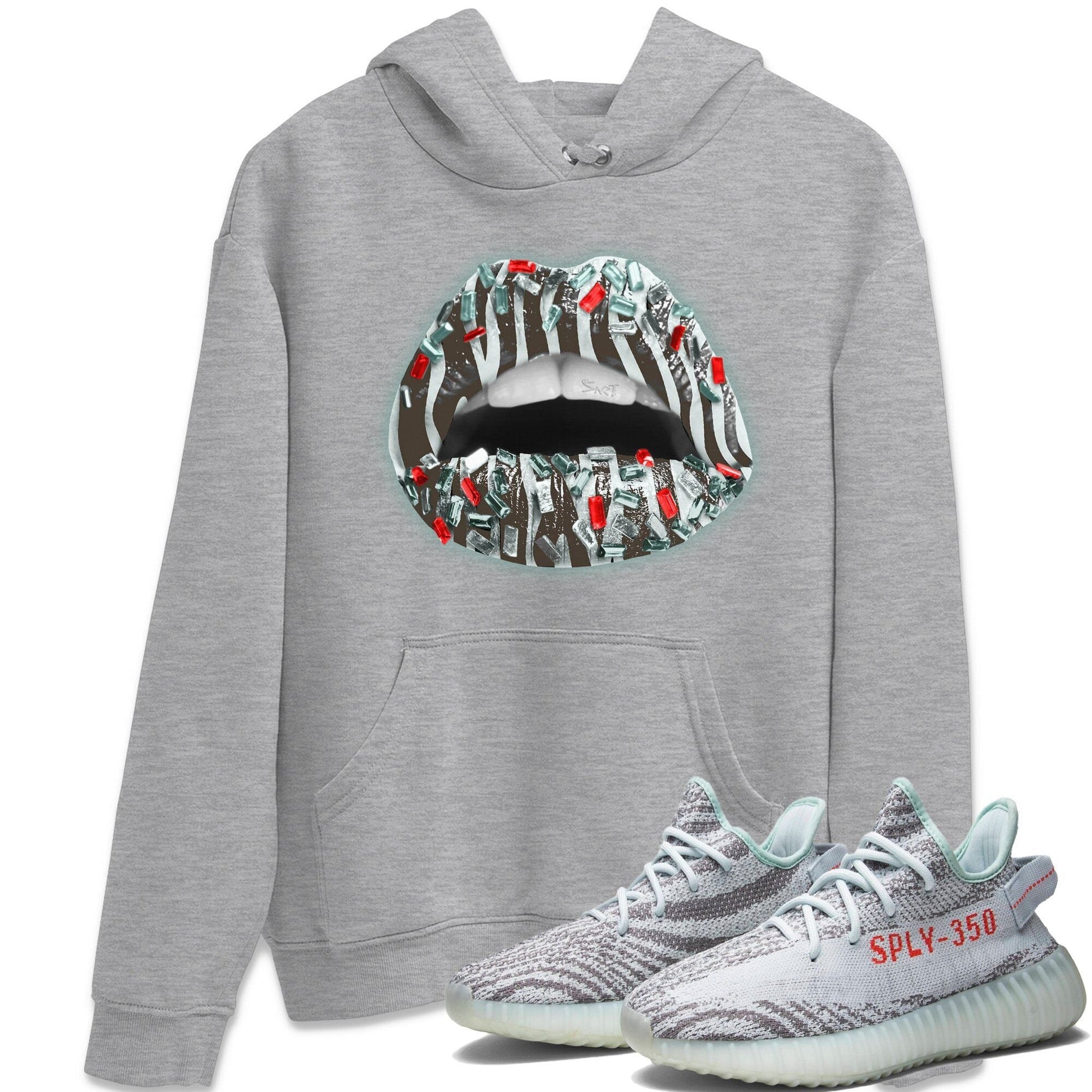 Lips Jewel Unisex Tops - Yeezy 350 Blue Tint