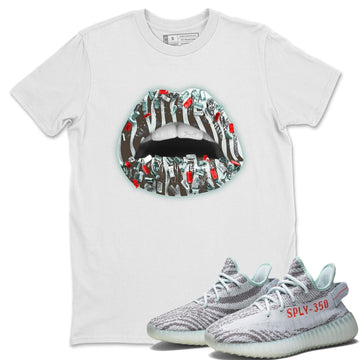 Lips Jewel Unisex Tops - Yeezy 350 Blue Tint