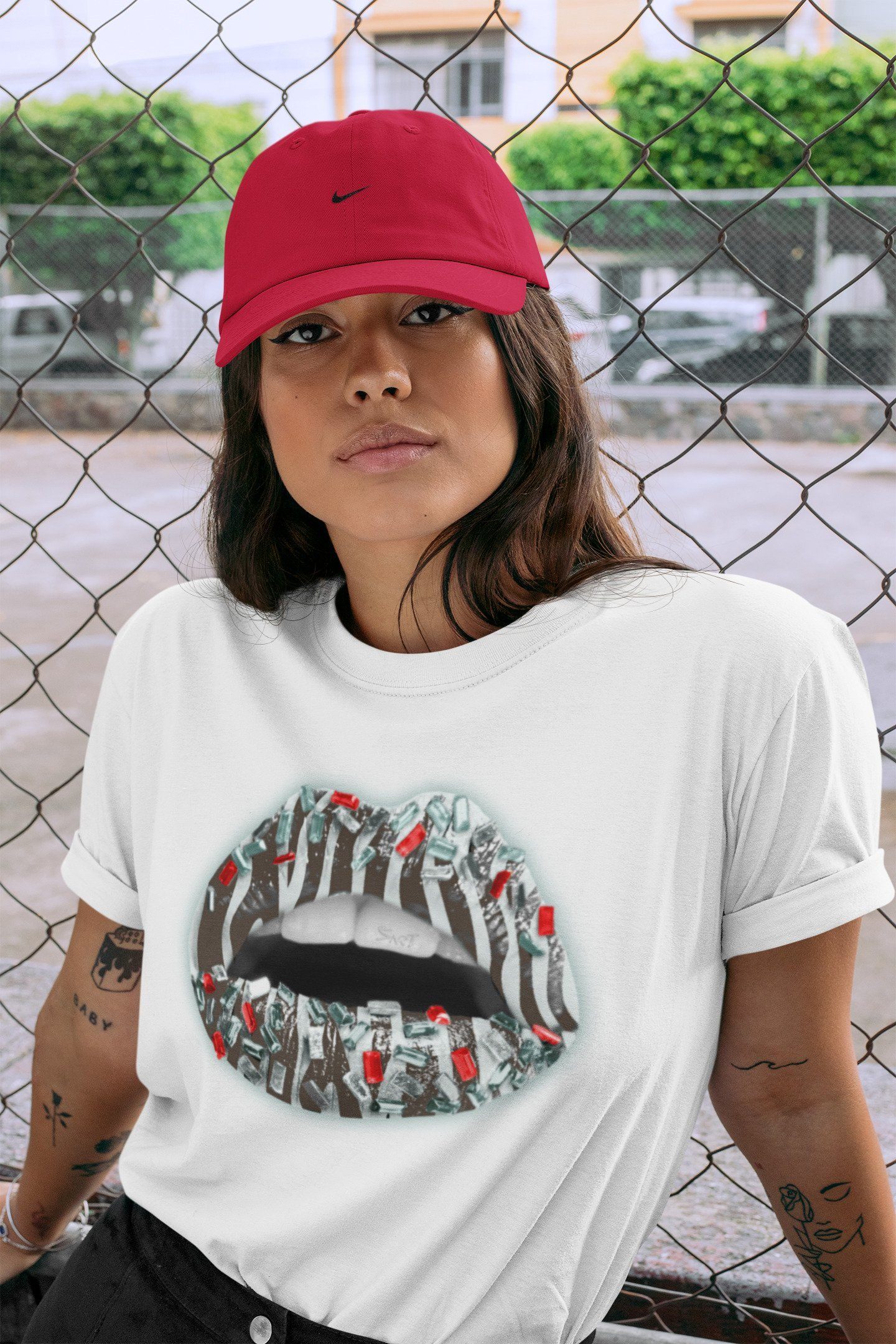 Lips Jewel Unisex Tops - Yeezy 350 Blue Tint