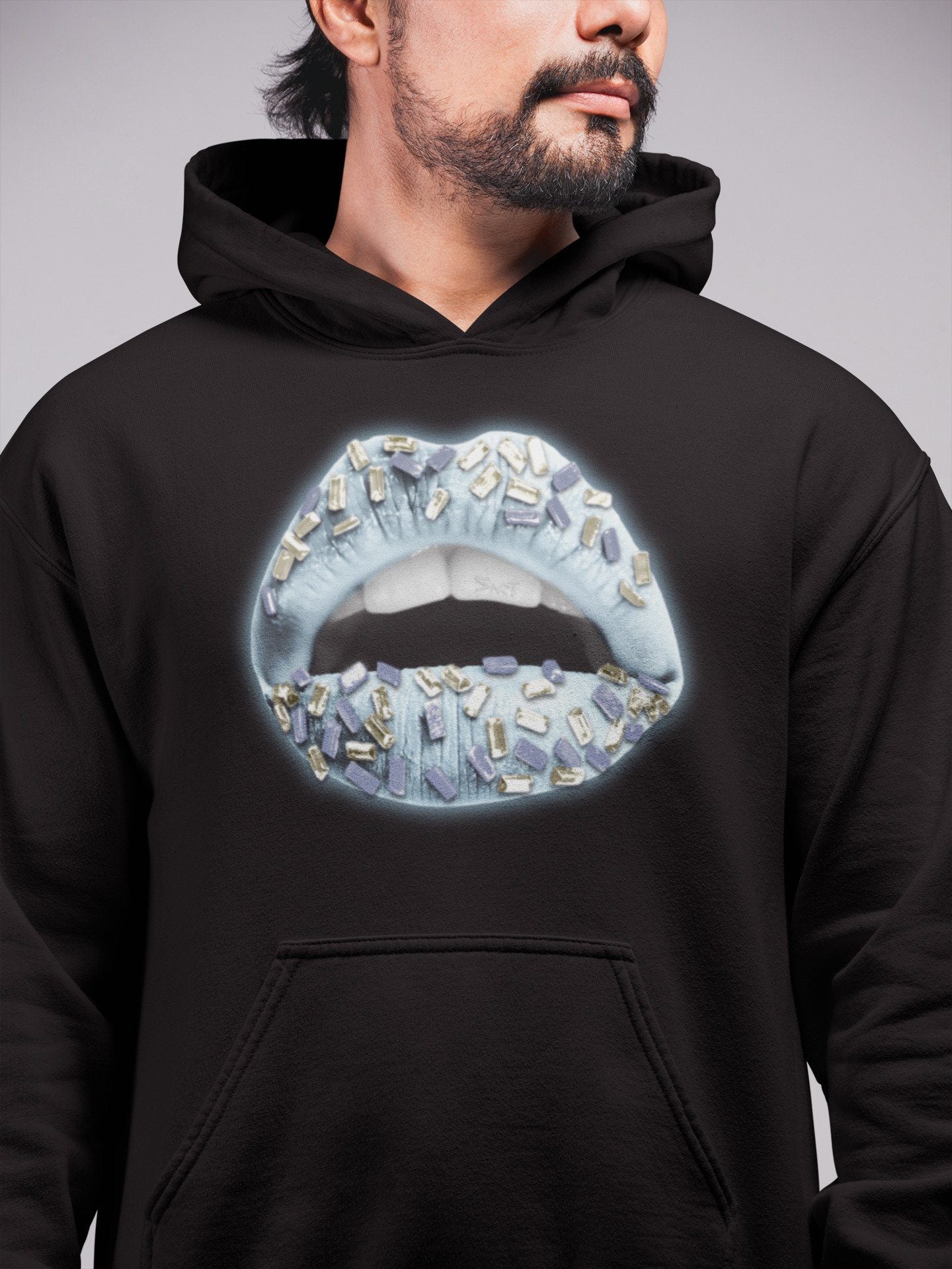 Lips Jewel Unisex Tops - Yeezy 350 Mono Ice